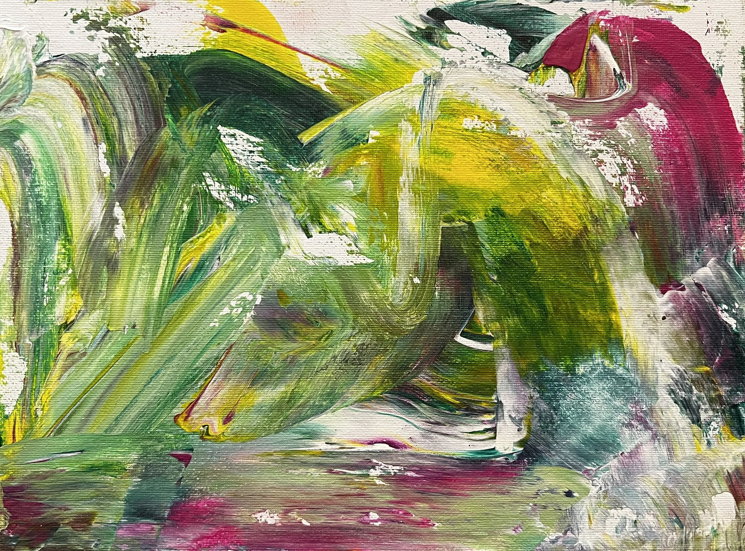 Abstract green painting