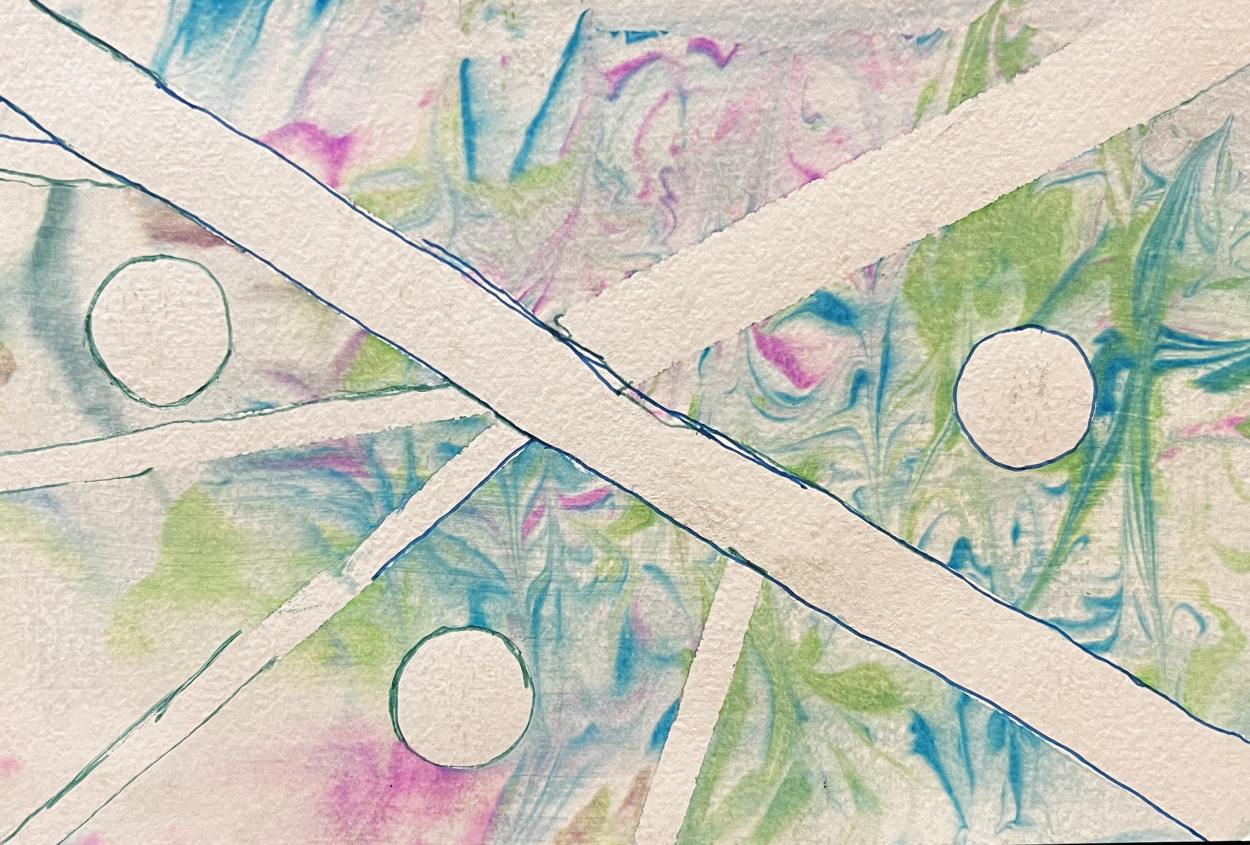 Abstract Painting, "Shaving Tie Dye"