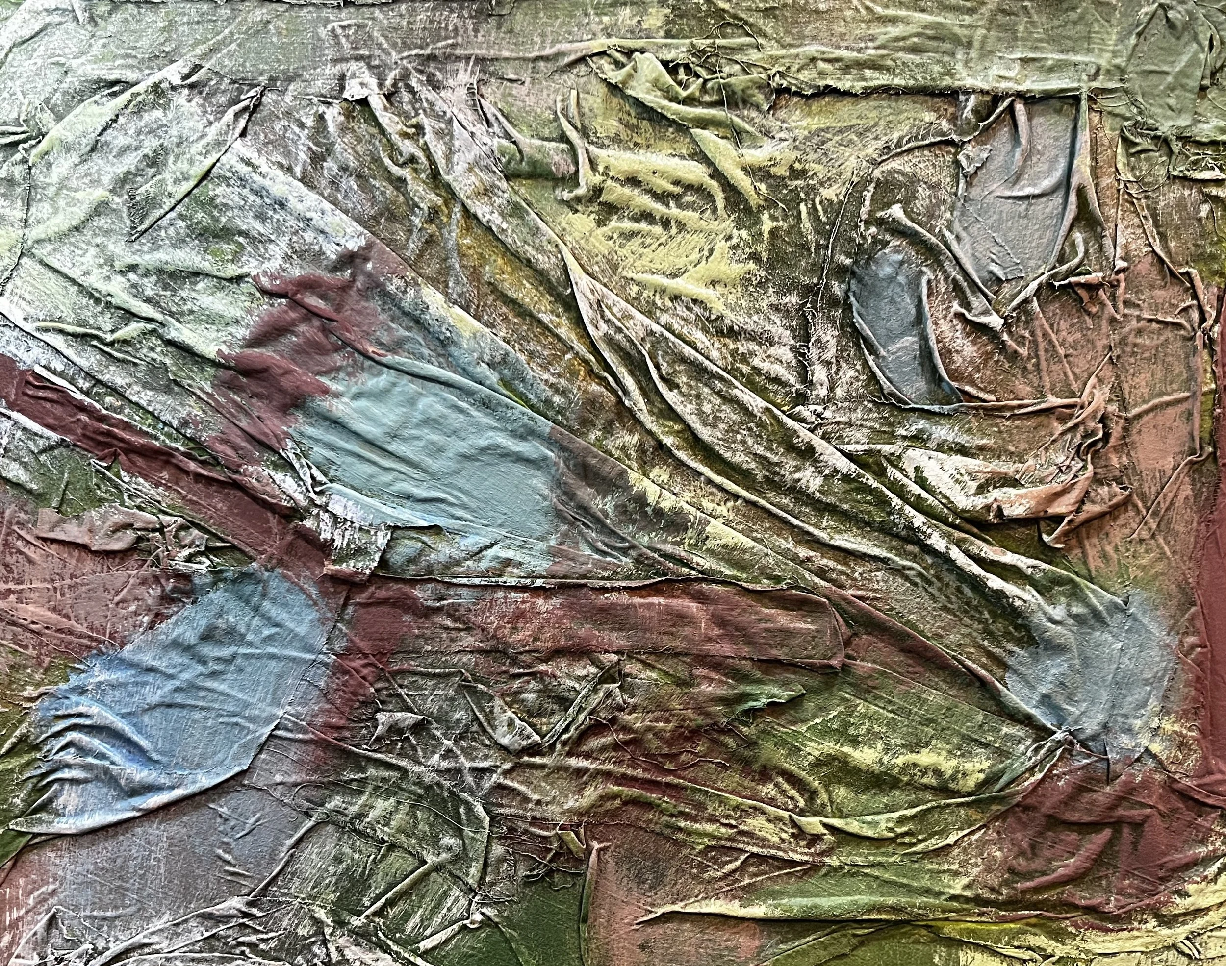 Paintng on textured cloth