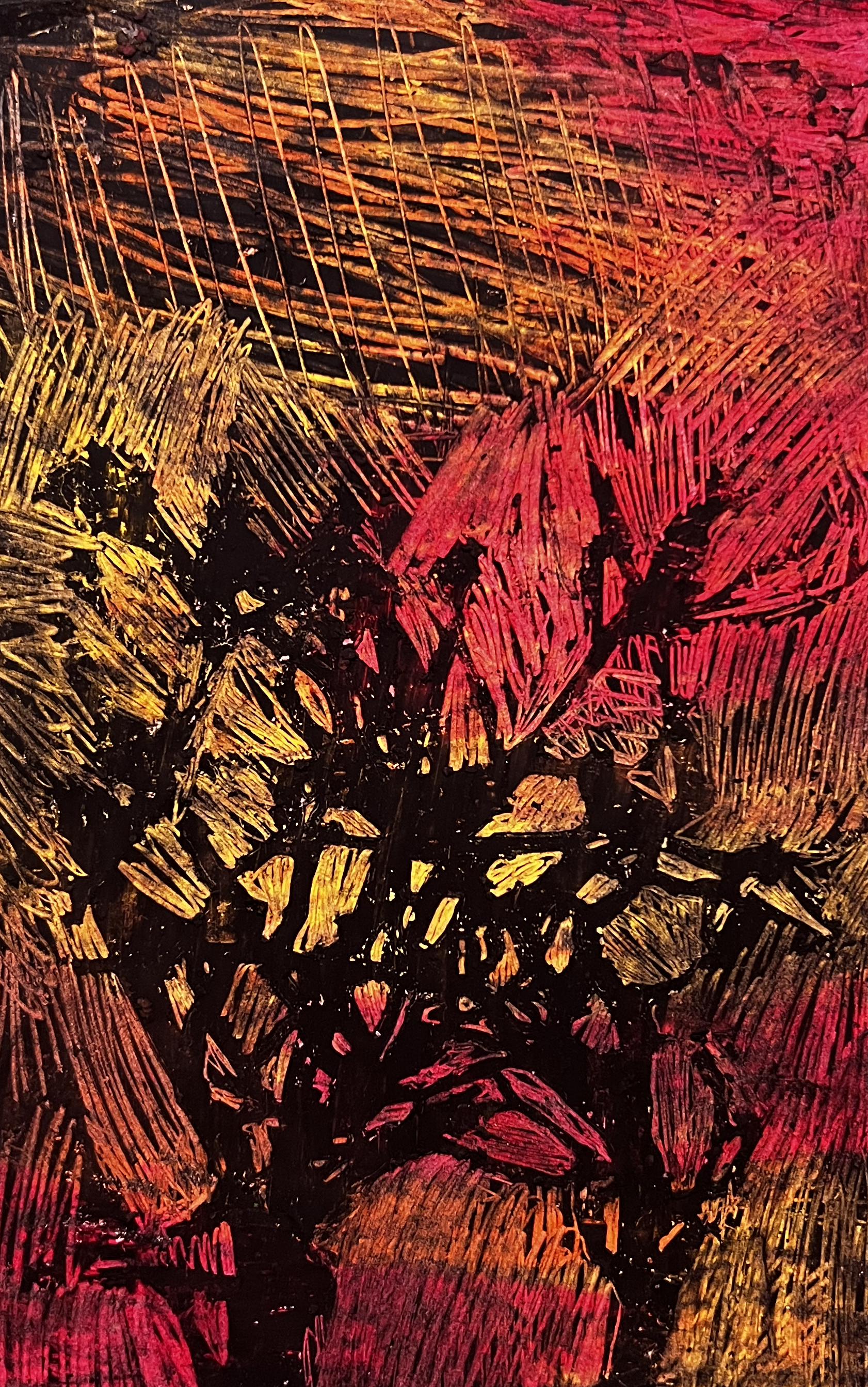 Abstract Painting with branchlike figures