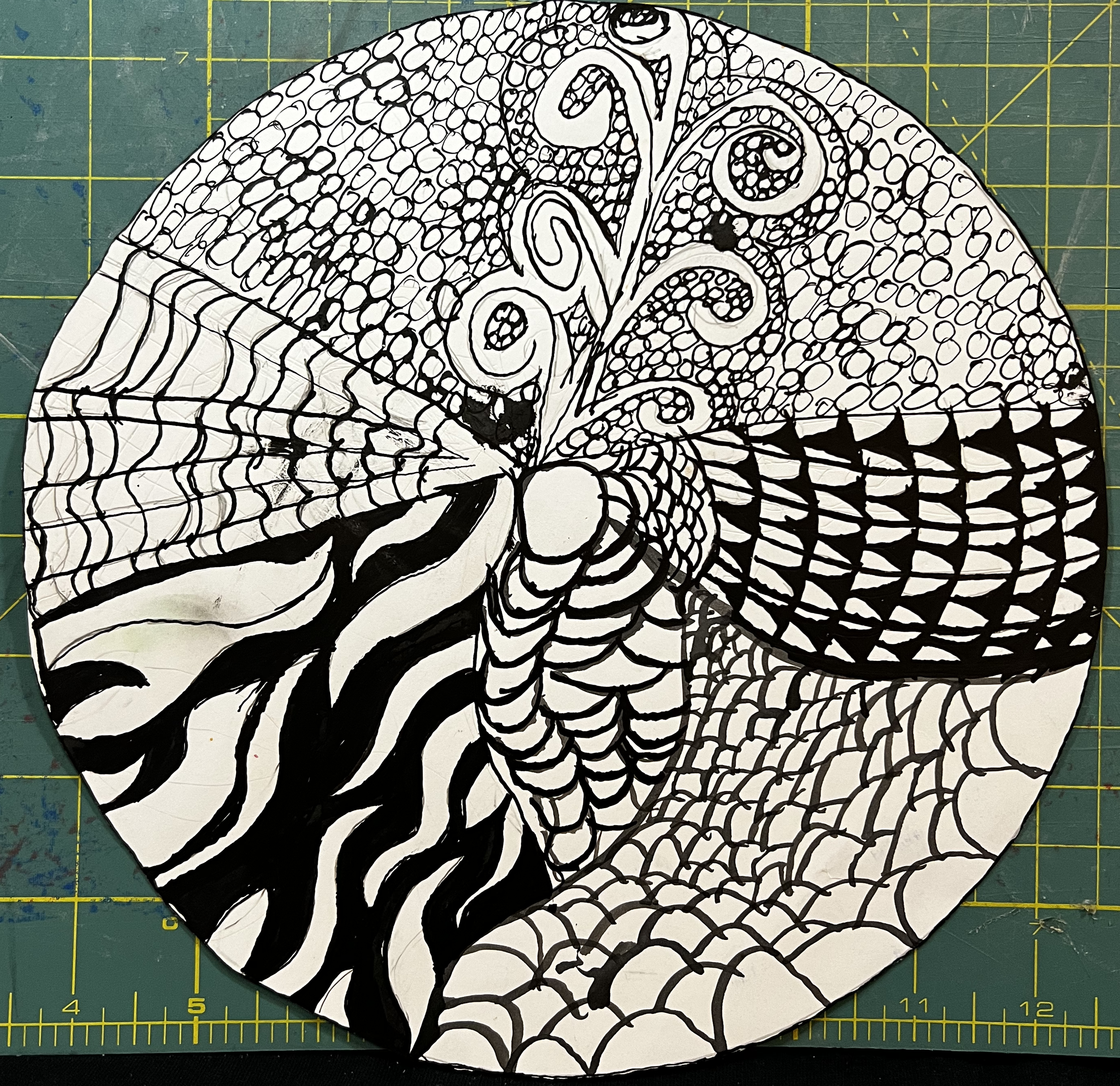 Mandala, black and white