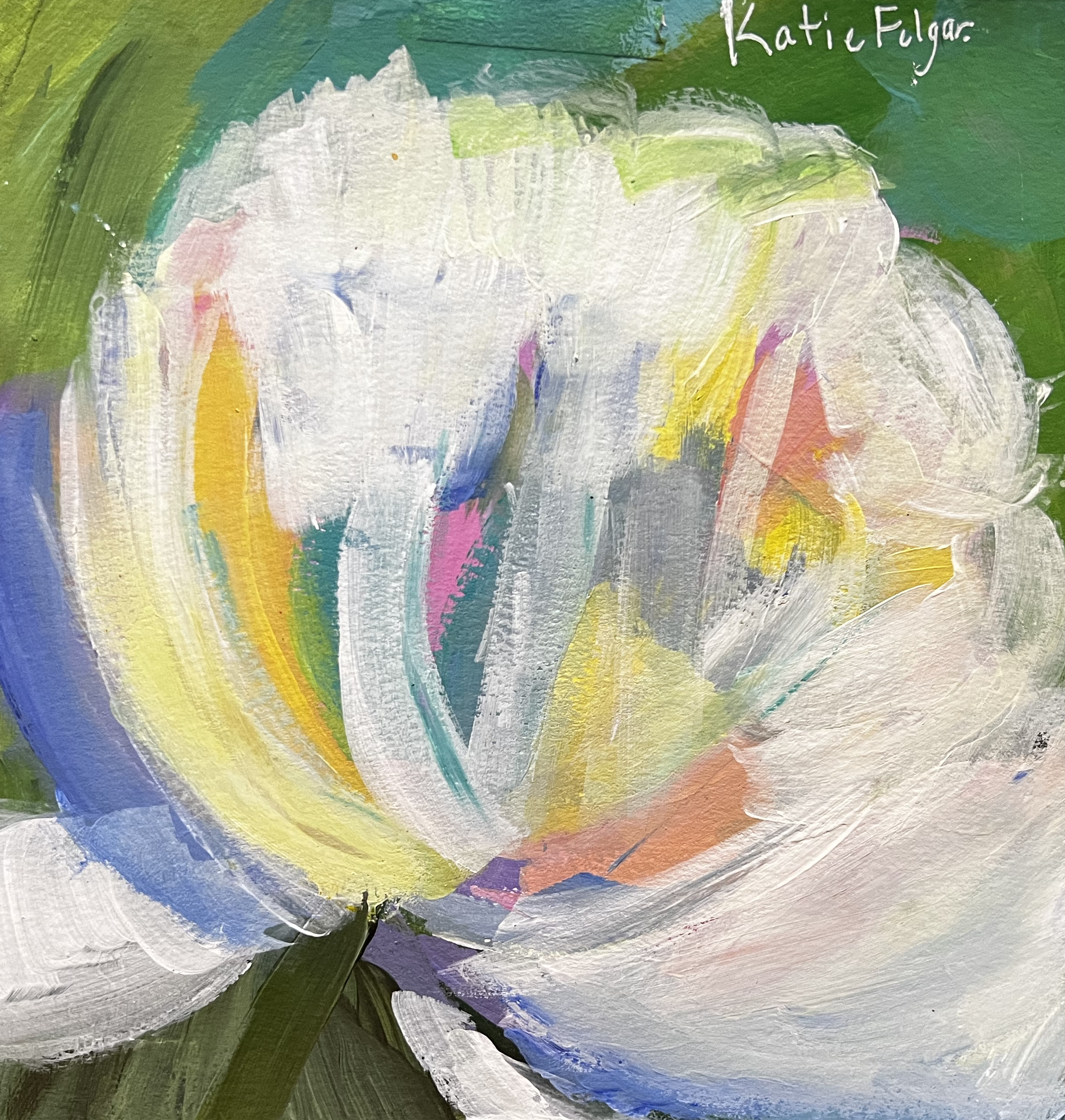 Painting of a peony