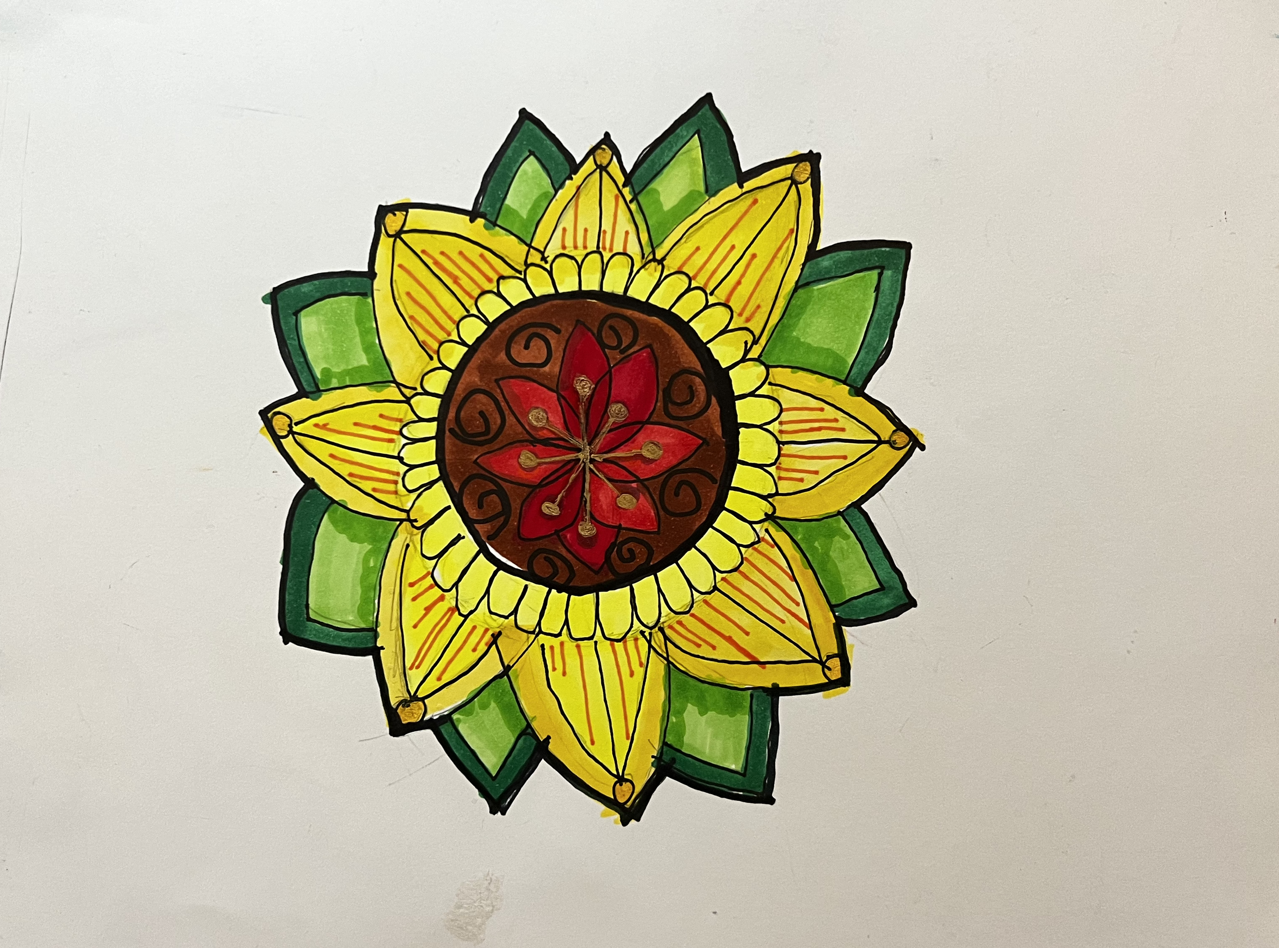 flower/sun shaped mandala
