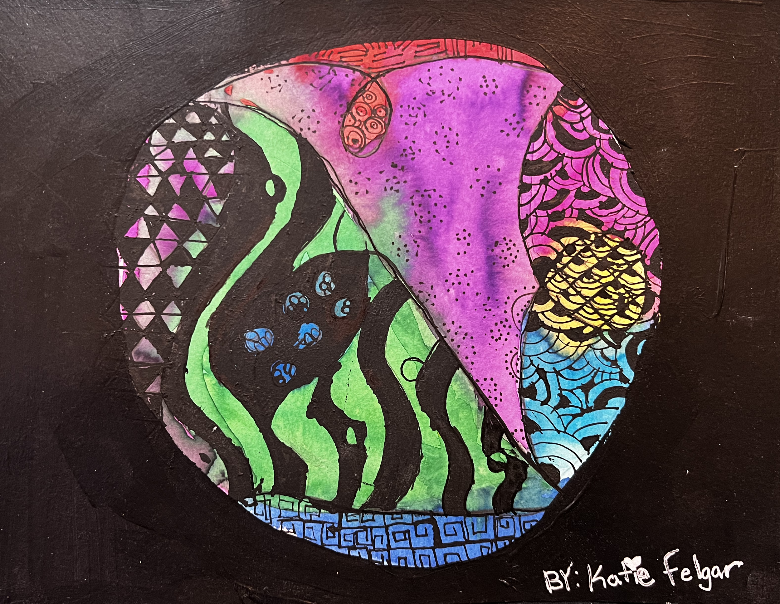 Colorful asymmetrical mandala