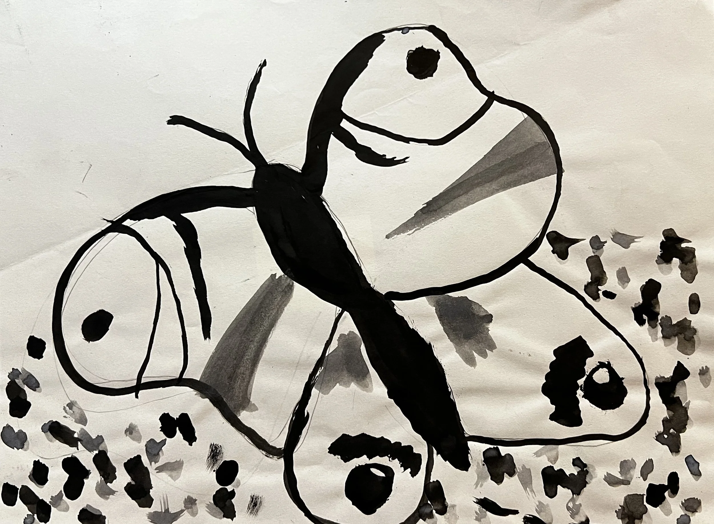 Ink drawing of a butterfly