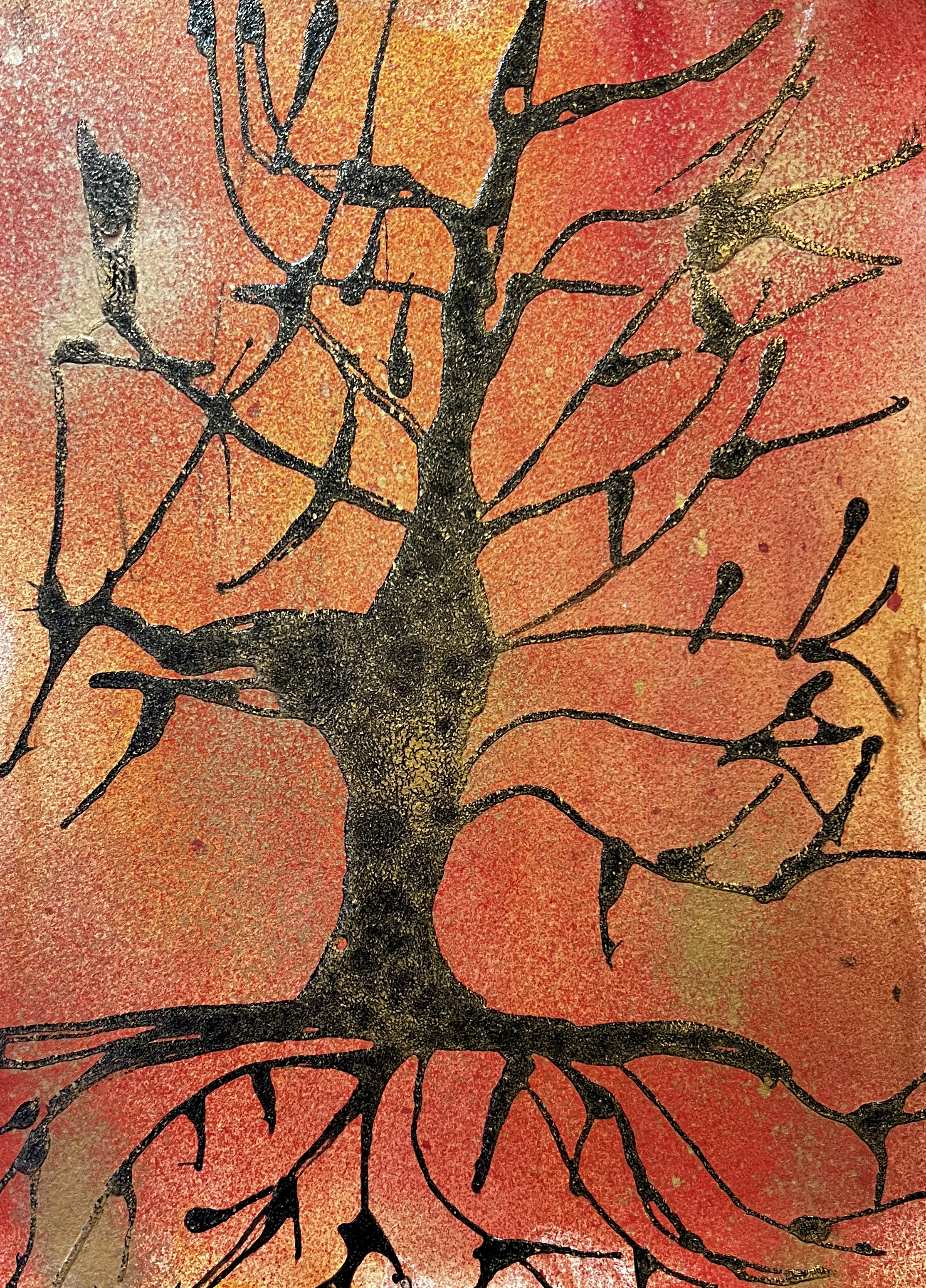 Abstract Painting, Autumn Tree