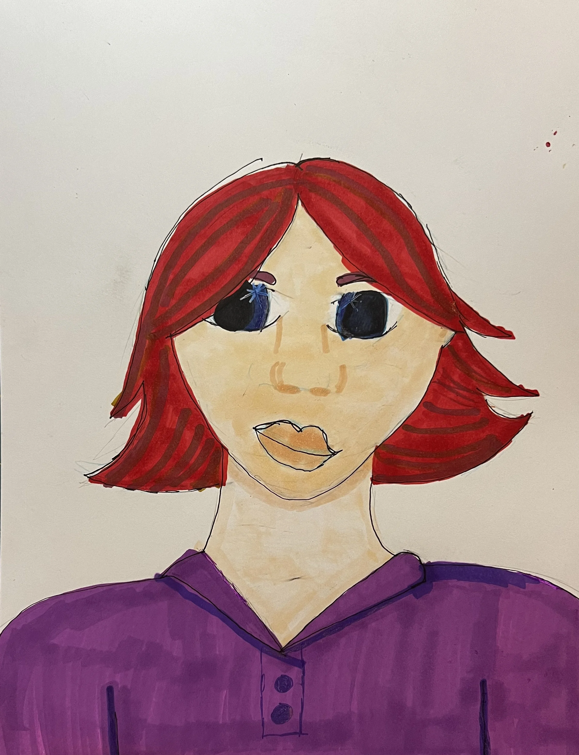 Portrait of a red haired woman