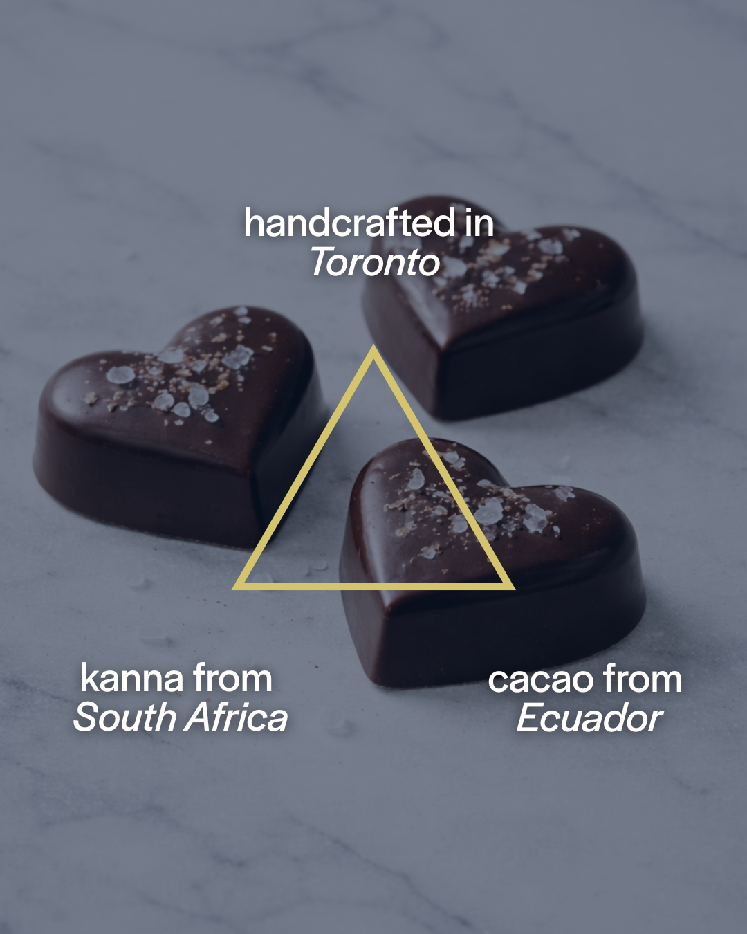 kanna chocolates hand crafted in Toronto, Canada with south African kanna and cacao from Ecuador