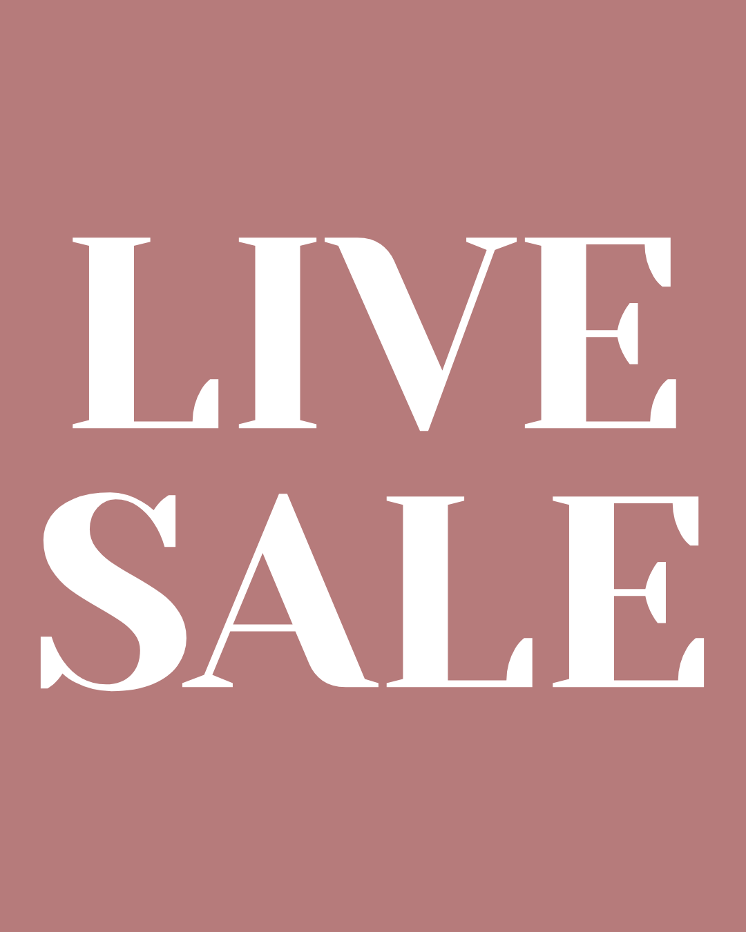 LIVE SALE! 