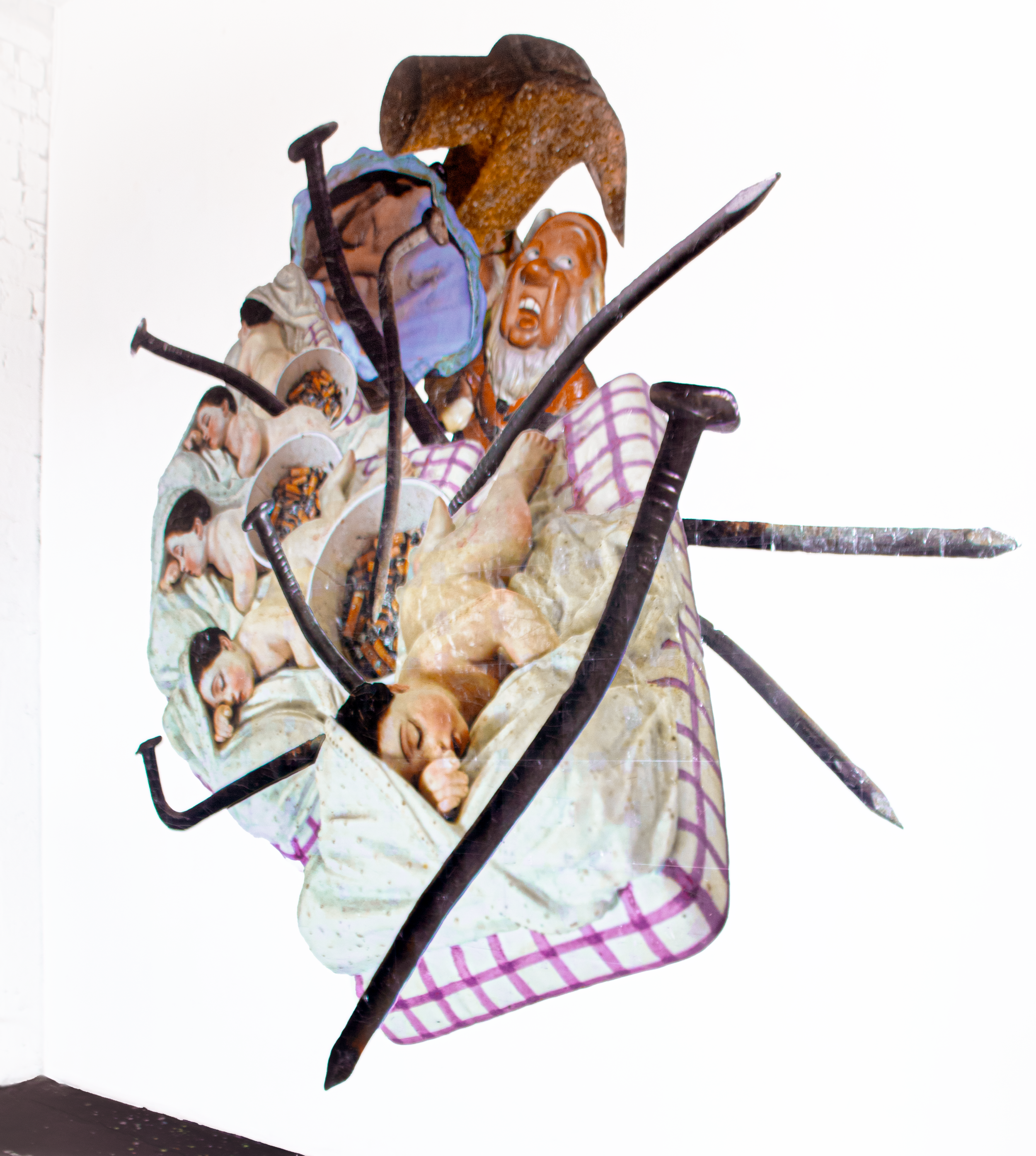 Schneewittchen, 2025. Laser print, and saran tape. 3.5 m x 3 m.