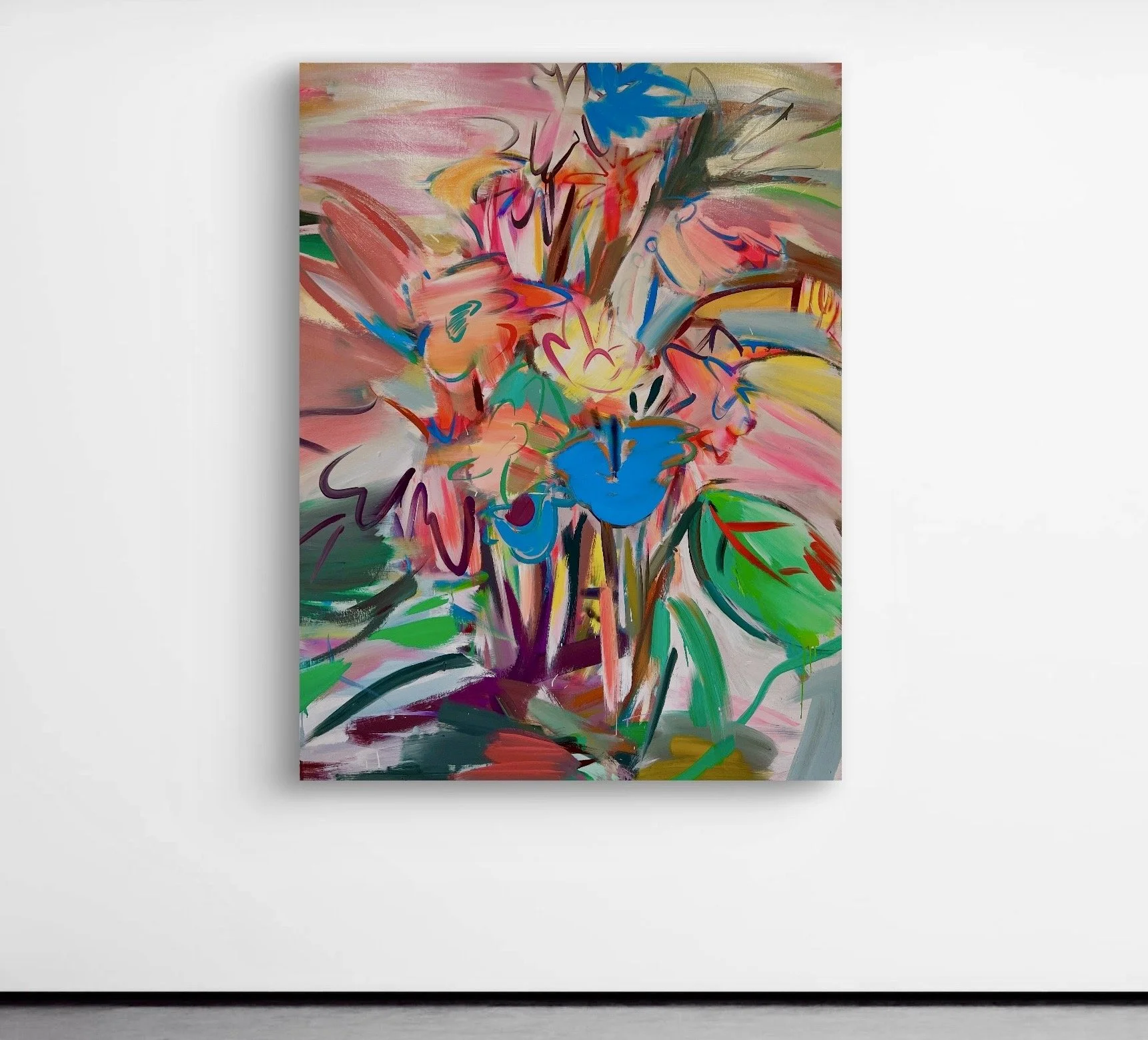 "bing, bing, bing," 2025, oil on canvas, 60" x 45"