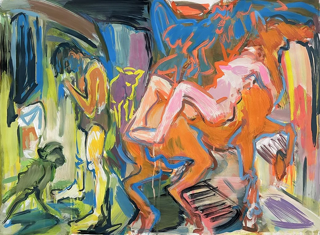 "The Shape of Things," 2026, gouache on paper, 22" x 30"