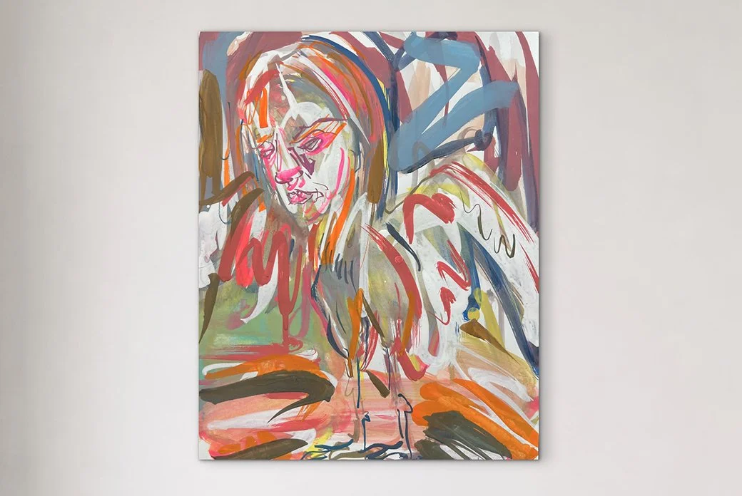 "Crumbs," 2026, gouache on paper, 14" x 11"