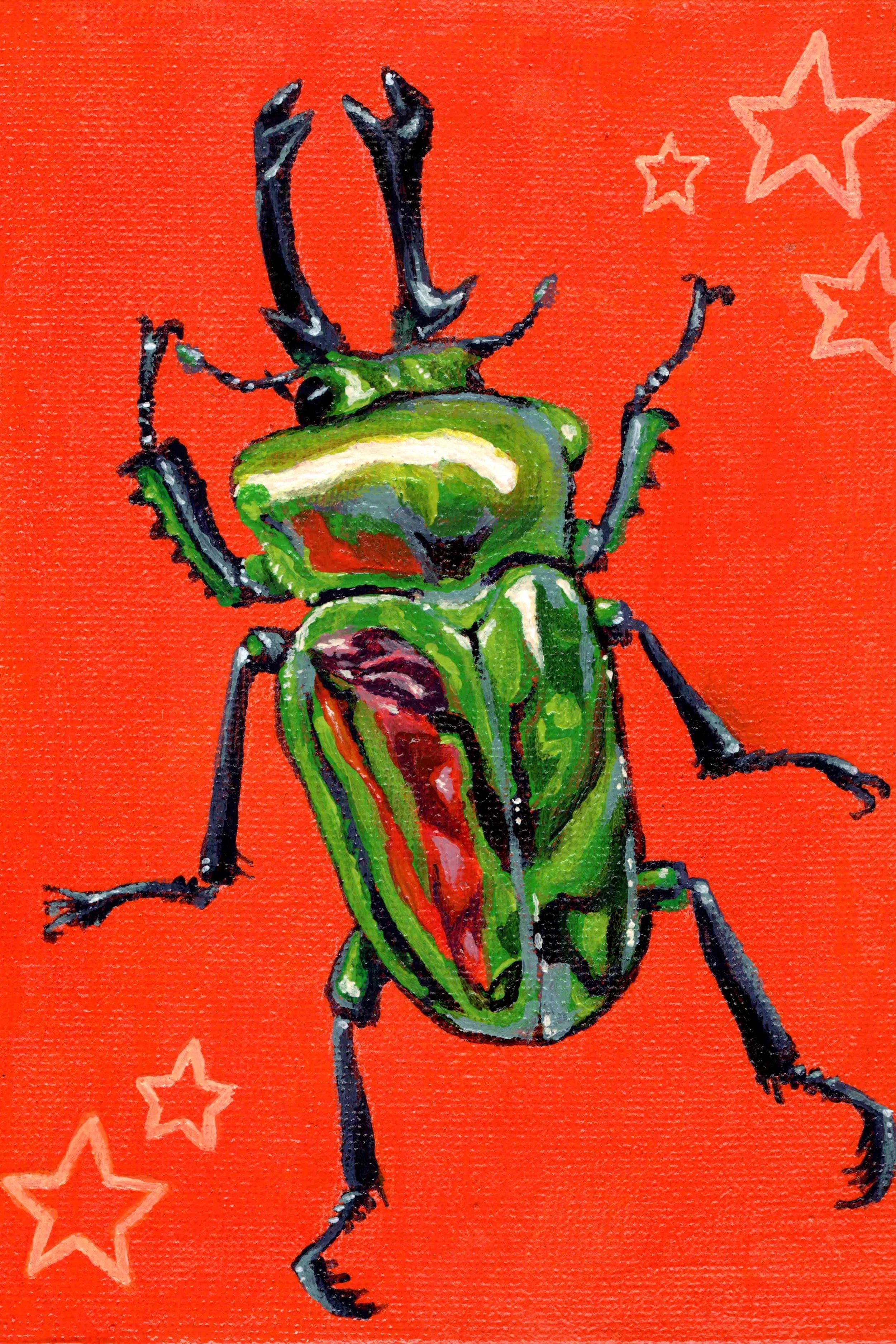 Rainbow Stag Beetle Print - 4"x6"