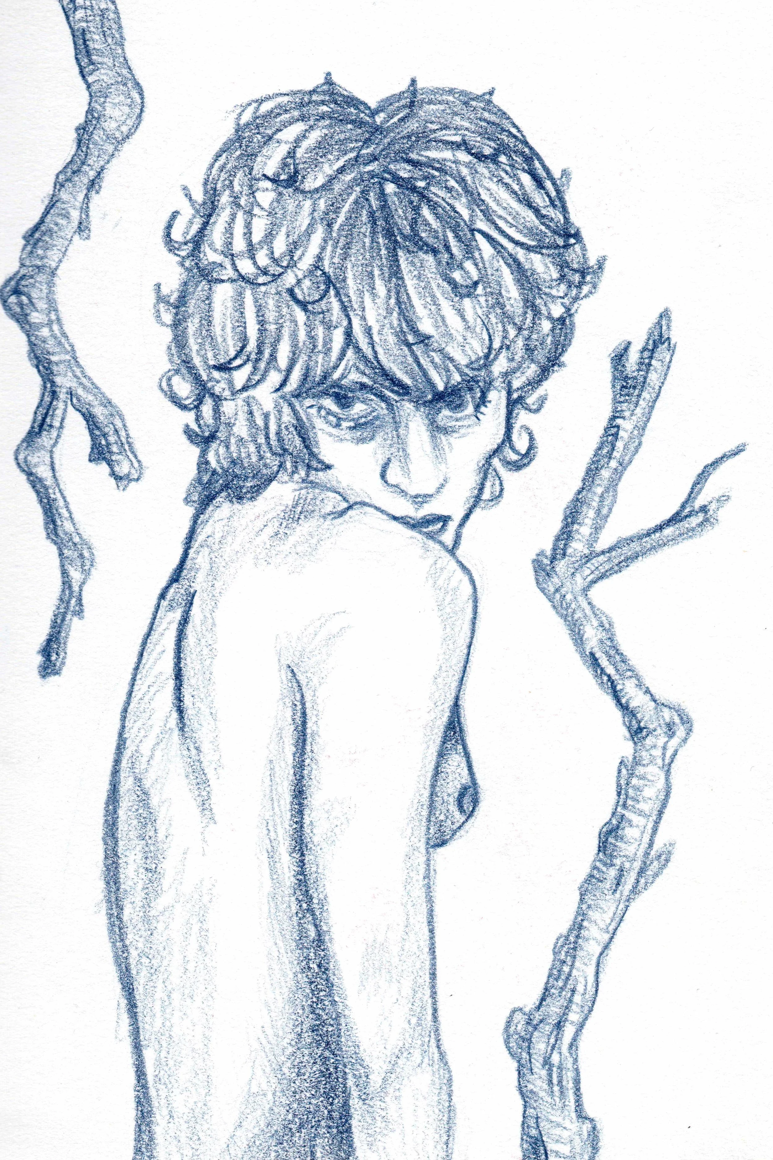 Blue Over Shoulder Print - 4"x6"