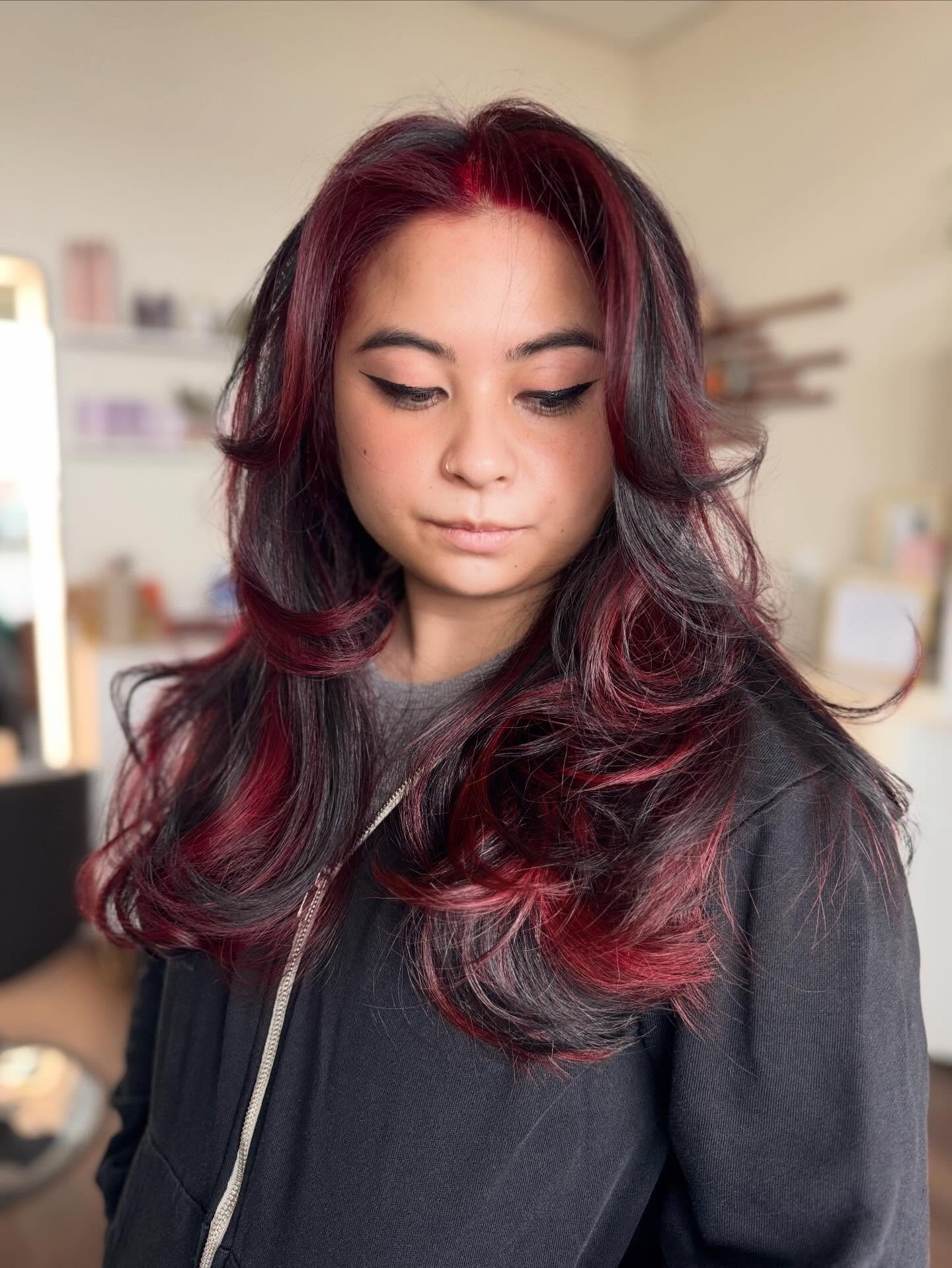 When your birthday look doubles as hair inspo for the entire feed! My red muse showing off that shine, depth, and drama.

Warning: This color may cause spontaneous appointment bookings. 😝😝

Happy Birthday queen!!
