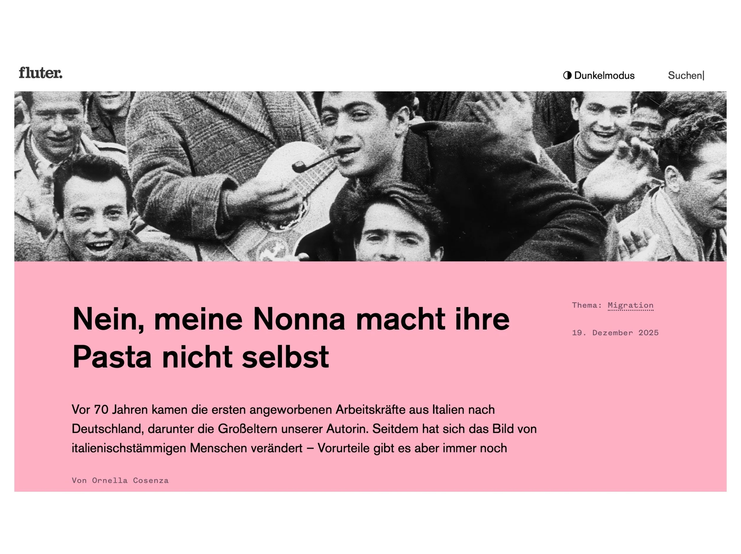 "Nein, meine Nonna macht ihre Pasta nicht selbst",  fluter.de