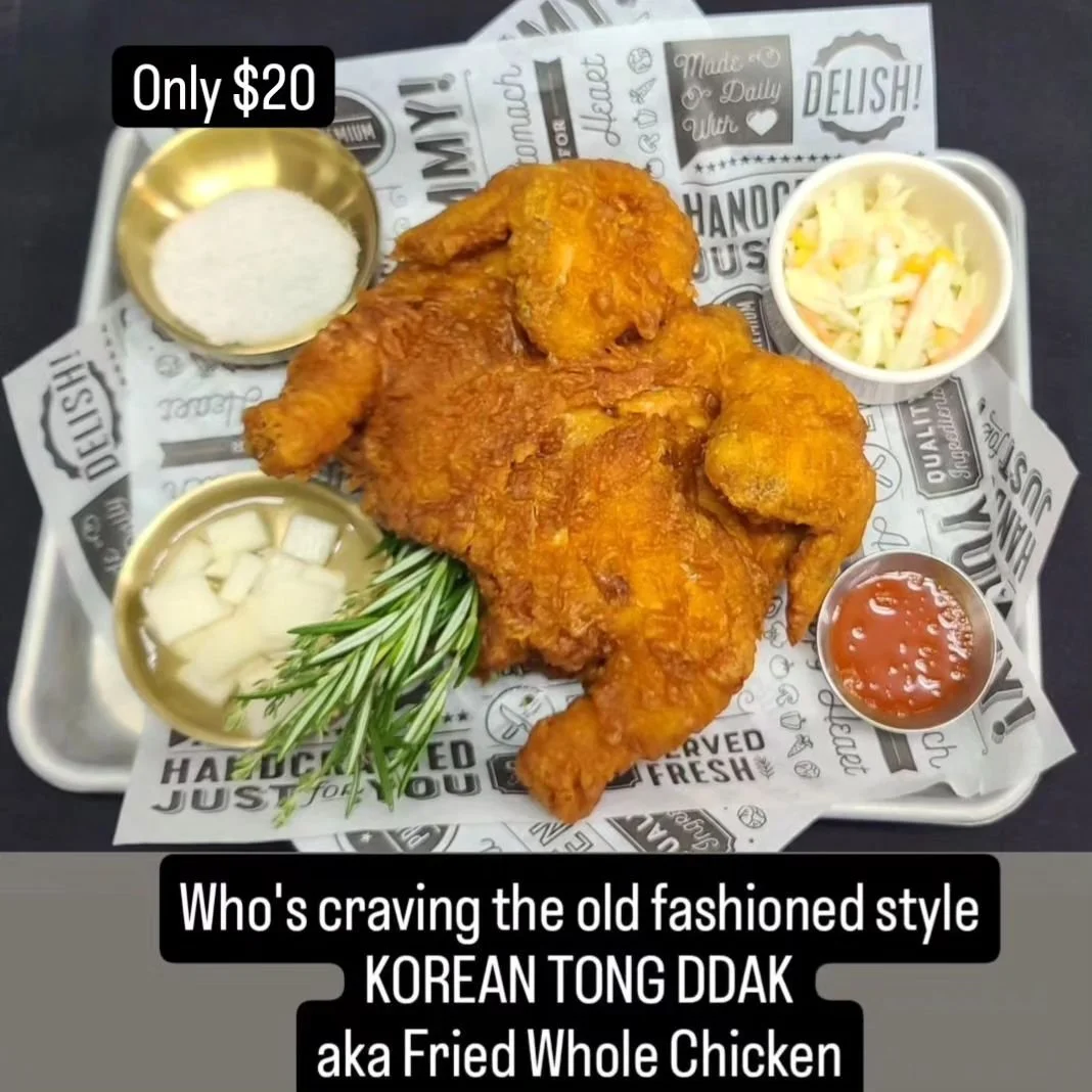 This this is becoming a new hit.  DON'T MISS OUT.  Whole crispy chicken for only $20.