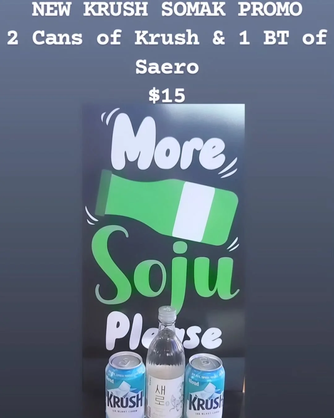 Special limited time offer.  Come and get it.