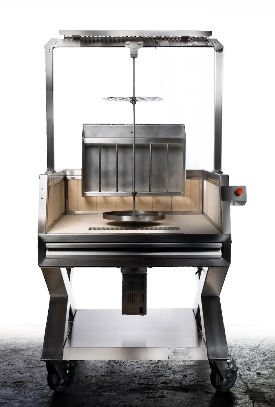 One hearth - multiple attachment.
All GbD units come as a basic hearth and you, the end user, chooses the attachments. This 36&quot; wide Argentinian Style Platform Grill w/ low walls, can hold any attachment from vertical rotisseries to elevator tow