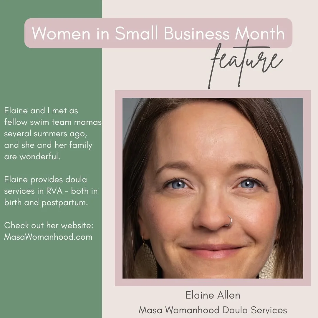 Next up, @mrs_allen101 with @masa.womanhood, who provides doula services in #rva. If you&rsquo;re expecting, she&rsquo;s an awesome guide. #womeninsmallbusiness #womeninbusiness #womensupportingwomen