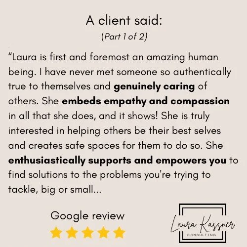 A client shared this Google review after working together on a resume rework, and it made me cry. So fortunate to work with lovely people everyday. If you&rsquo;re on the fence on reaching out, please do. Send me a message or book a free consultation