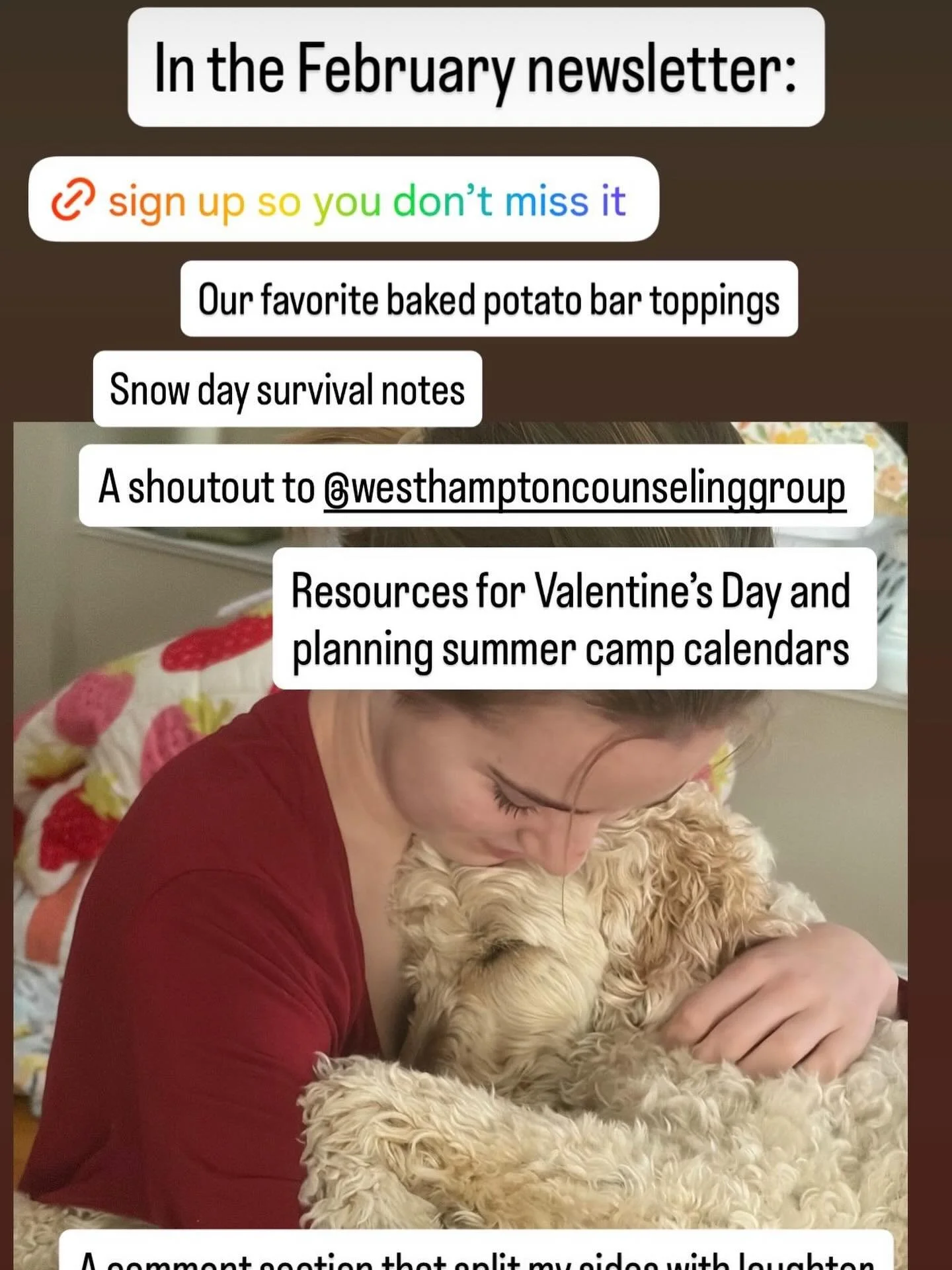 All this and so much more. Don&rsquo;t miss out! Go to our website (laurakassner.com) and click on &ldquo;newsletter&rdquo; to subscribe. Just one email a month from your Life Wife to help you plan, offer support, and make you smile. #newsletter #lau