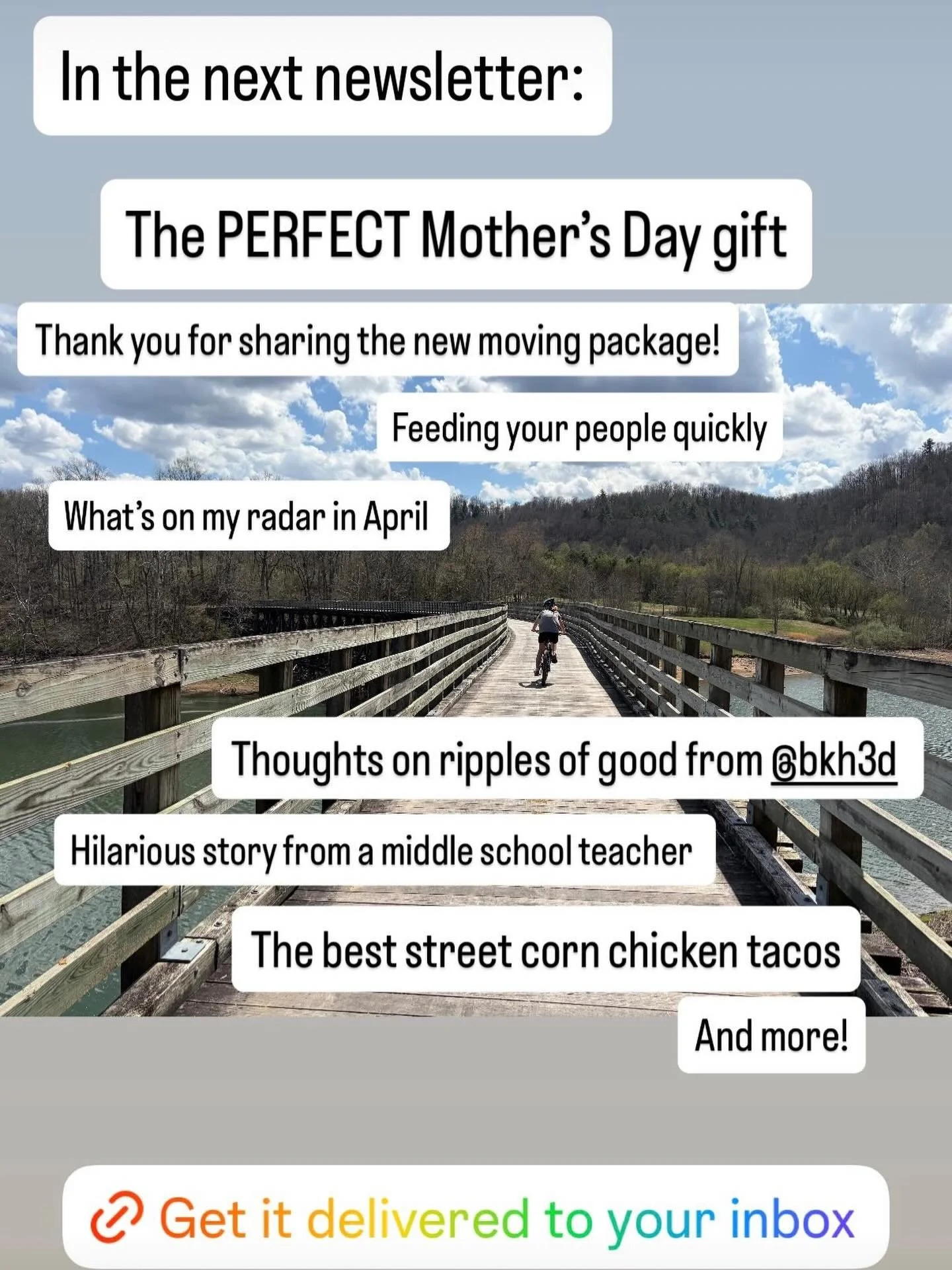 All this and so much more! Don&rsquo;t miss out. Go to our website (laurakassner.com) and click on &ldquo;newsletter&rdquo; to subscribe. Just one email a month from your Life Wife to help you plan, offer support, and make you smile. #newsletter #lau