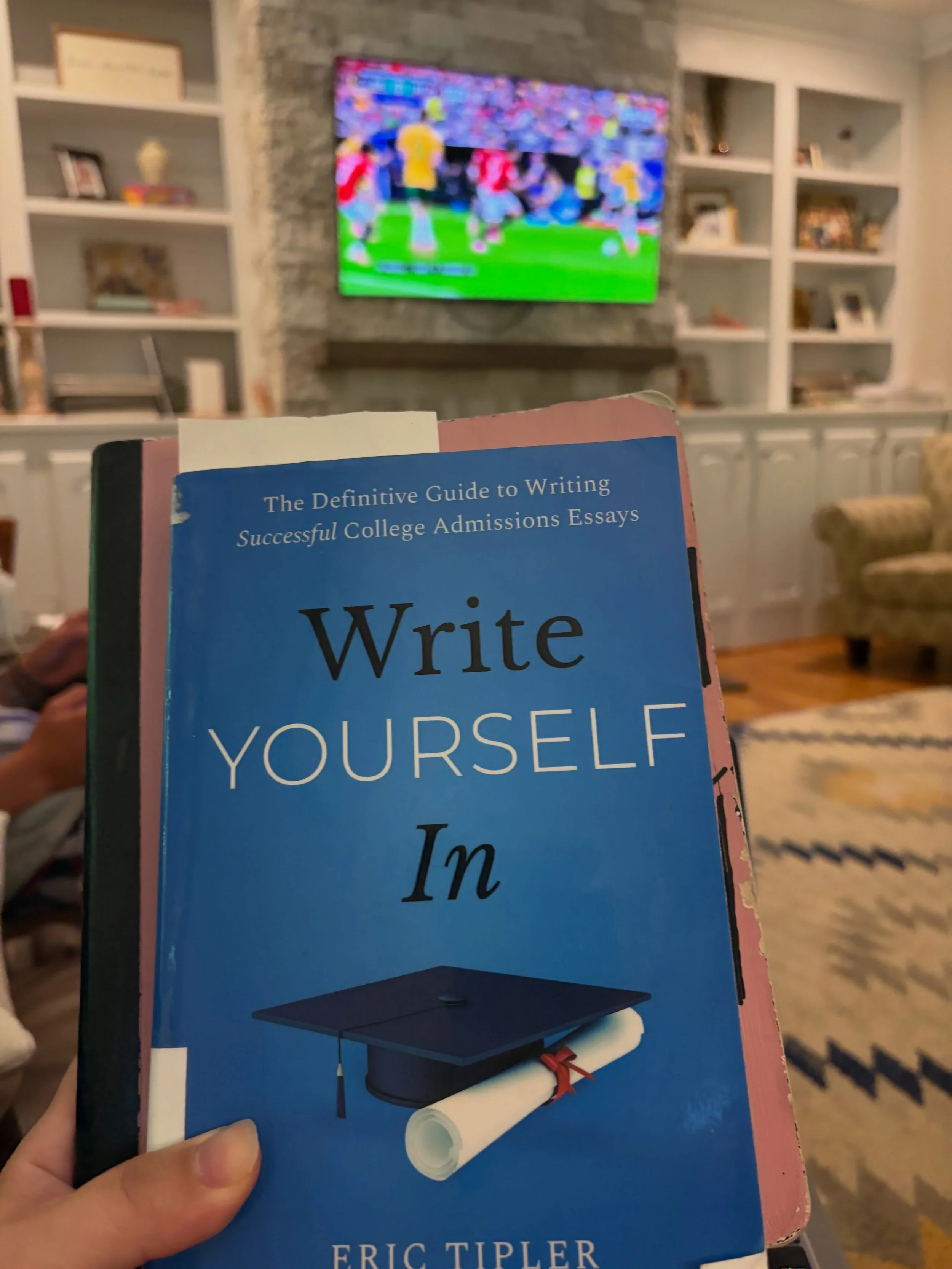 Learning about the college essay writing process - and World Cupping it in the background. If you have a high schooler thinking about college admissions preparation, I&rsquo;d love to connect, share what I&rsquo;m learning in supporting one of my cli
