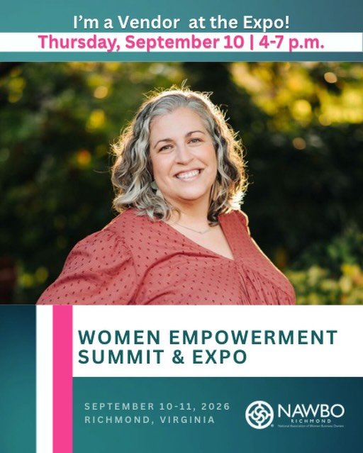 Have plans this time next week? On Thursday, September 10 from 4-7pm, I&rsquo;ll be at the @nawborichmond Women&rsquo;s Summit Vendor Expo. 

This event is free and open to the public and is a wonderful way to get to know female entrepreneurs in #rva