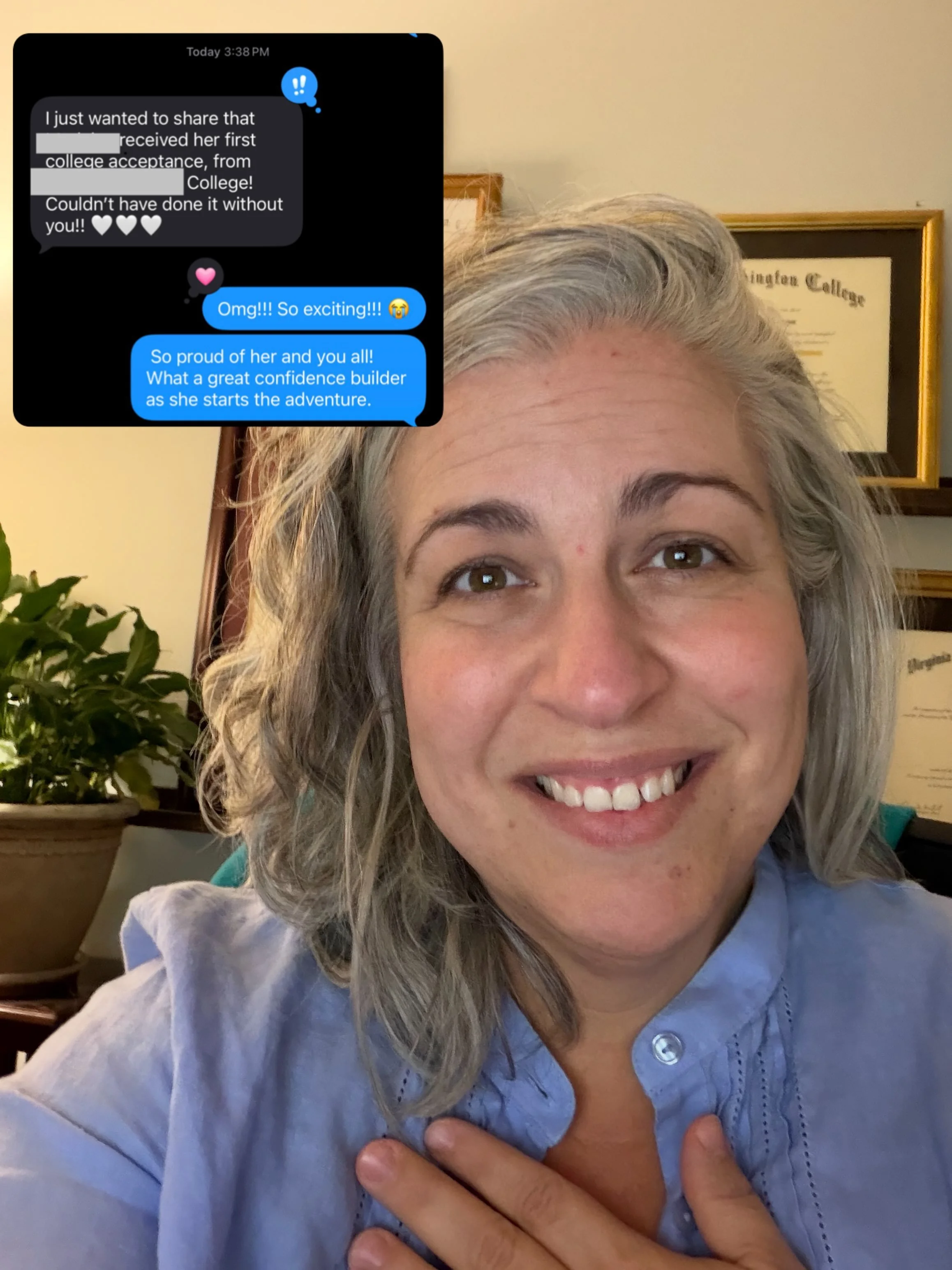 The educator in me is bursting with pride today! A dear friend asked for support in navigating the college process with her high school senior and I couldn&rsquo;t be more honored. From mapping out a balanced college list to essay revisions and a loc