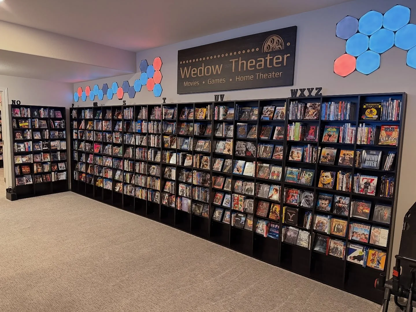 Here are a few photos if you wanted to see the space without a panning video. This collection has been growing since 2008. As of this post I have 3,965 movies. 

#physicalmedia #physicalmediaforever #collection #collector #bluray #blurays #bluraycomm