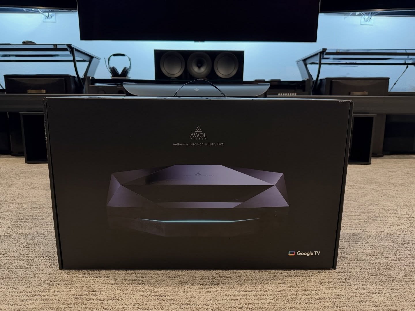 Well look what arrived. The new AWOL Vision Aetherion Max ultra short throw projector. Can&rsquo;t wait to really dive in! @awolvision #awolvision #aetherionmax