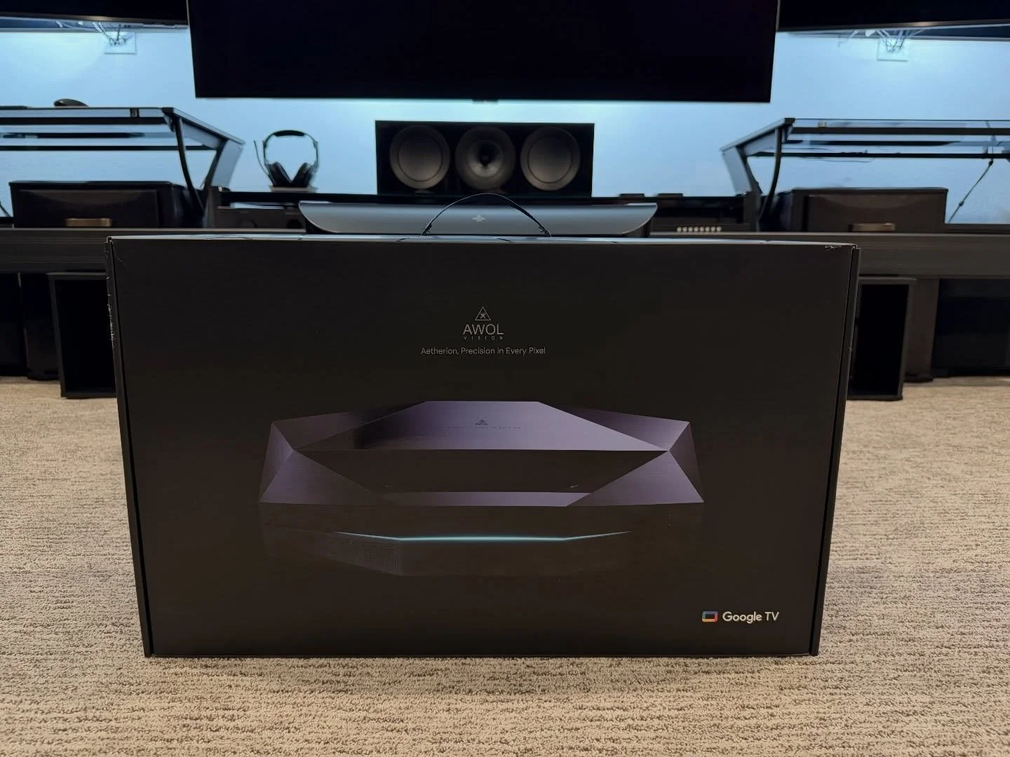 Well look what arrived. The new AWOL Vision Aetherion Max ultra short throw projector. Can&rsquo;t wait to really dive in! @awolvision #awolvision #aetherionmax