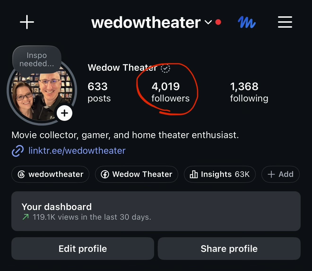 4,019 of you. Wow. 🎬

When I started sharing Wedow Theater a few years ago, my goal was 1,000 followers on Instagram. Passing 4,000 still feels unreal.

Thank you to all the movie and game nerds who like what I do. Whether you're here for the movies