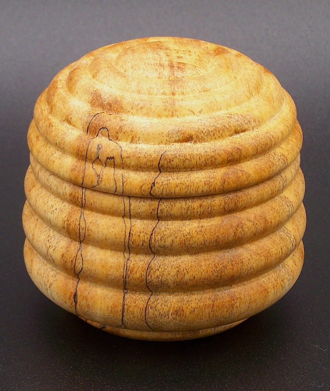 3 x 4 in spalted Maple_beehive box_front.JPG