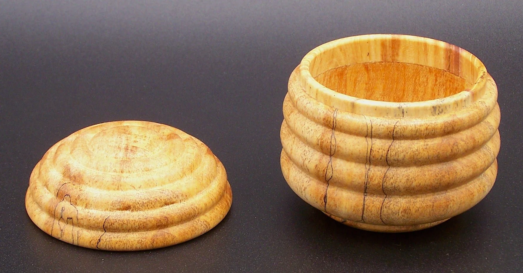 3 x 4 in spalted Maple_beehive box_open.JPG