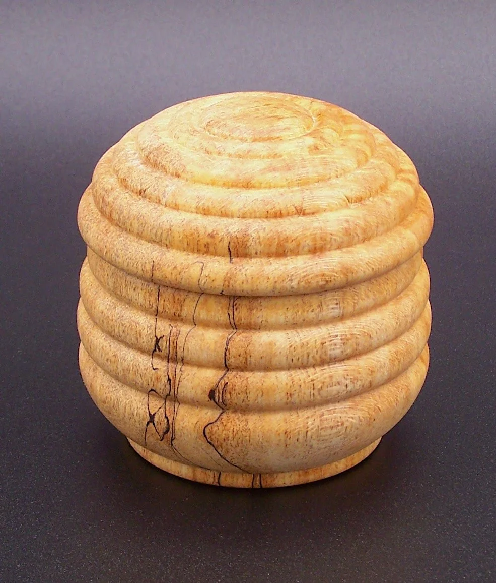 3 x 4 in spalted Maple beehive box_front.JPG