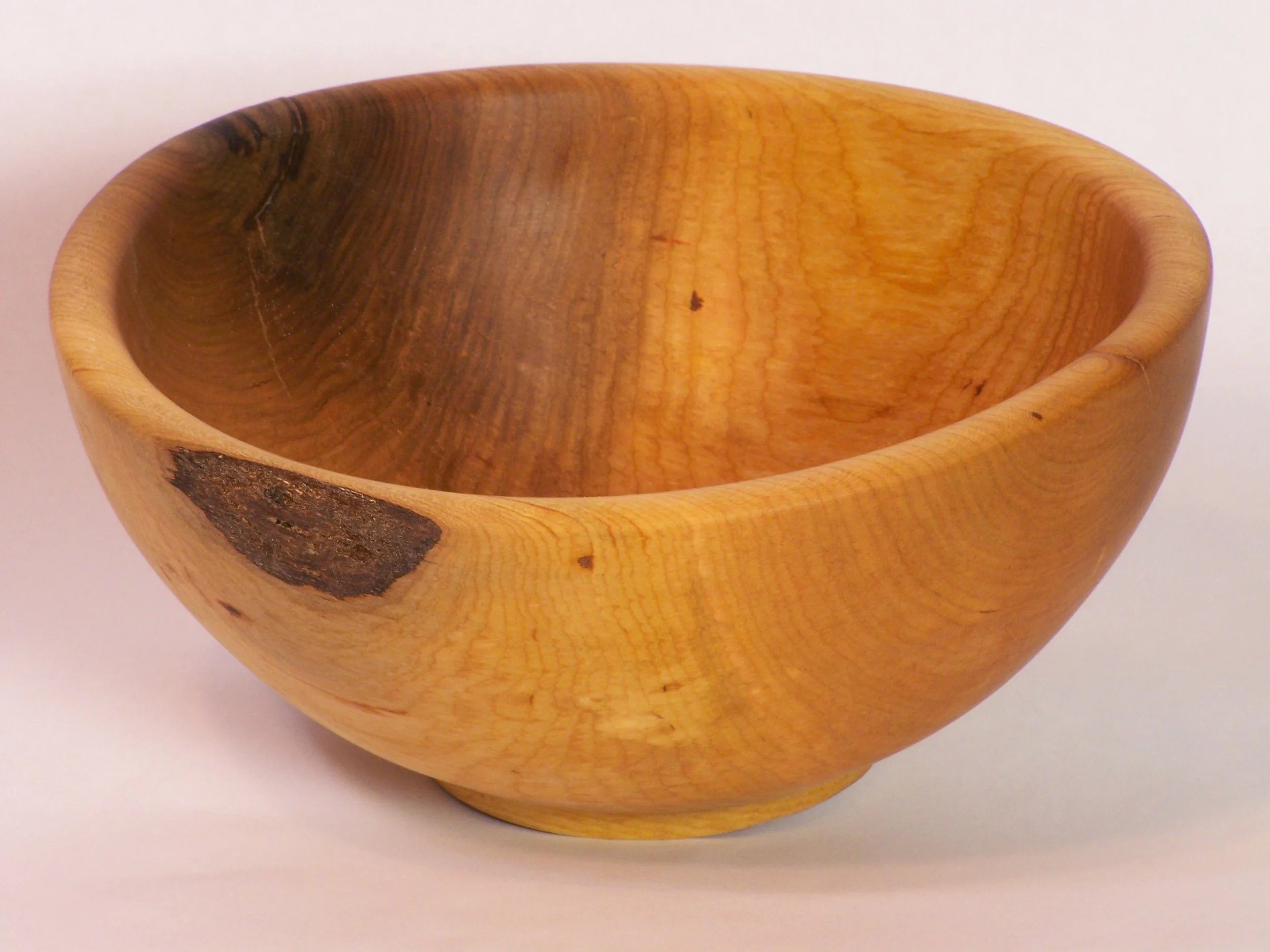 8 inch spalted Cherry bowl.JPG