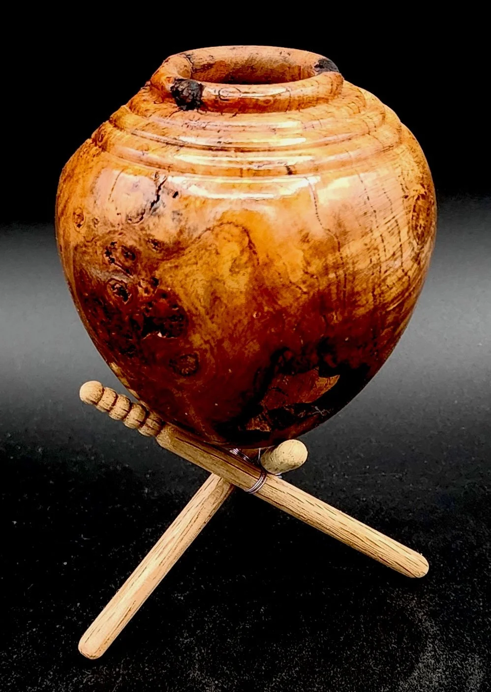 3 x 4 in Cherry burl hollowform_side view.jpg