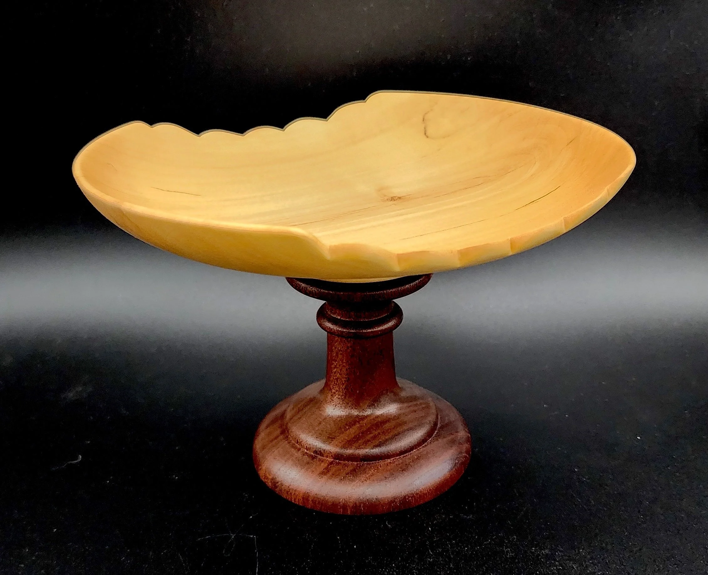 6 x 5 in spalted Maple and Black Walnut petit fours server.jpg