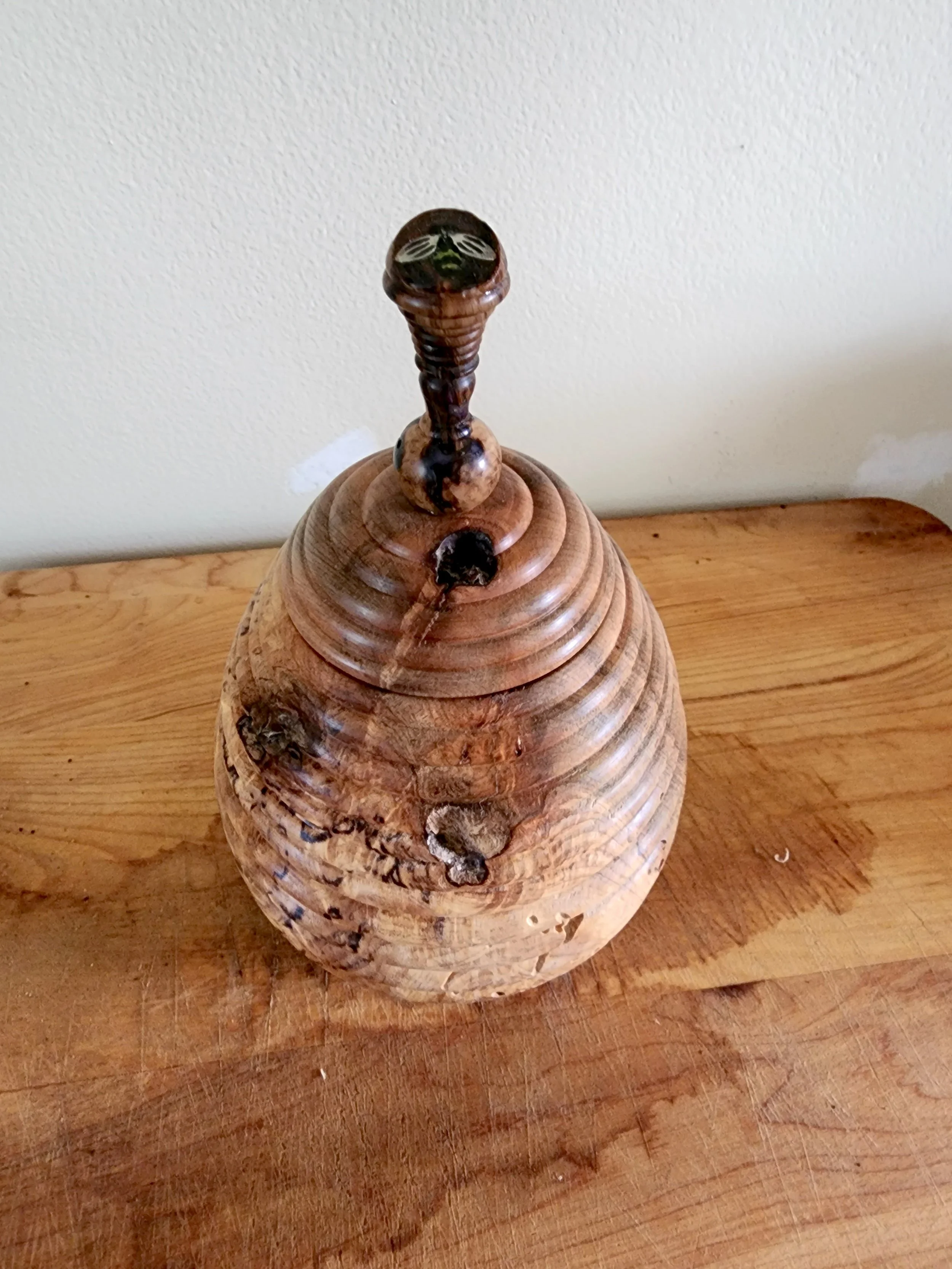 3 x 7 spalted Maple burl _Walnut burl and resin box_front.jpg