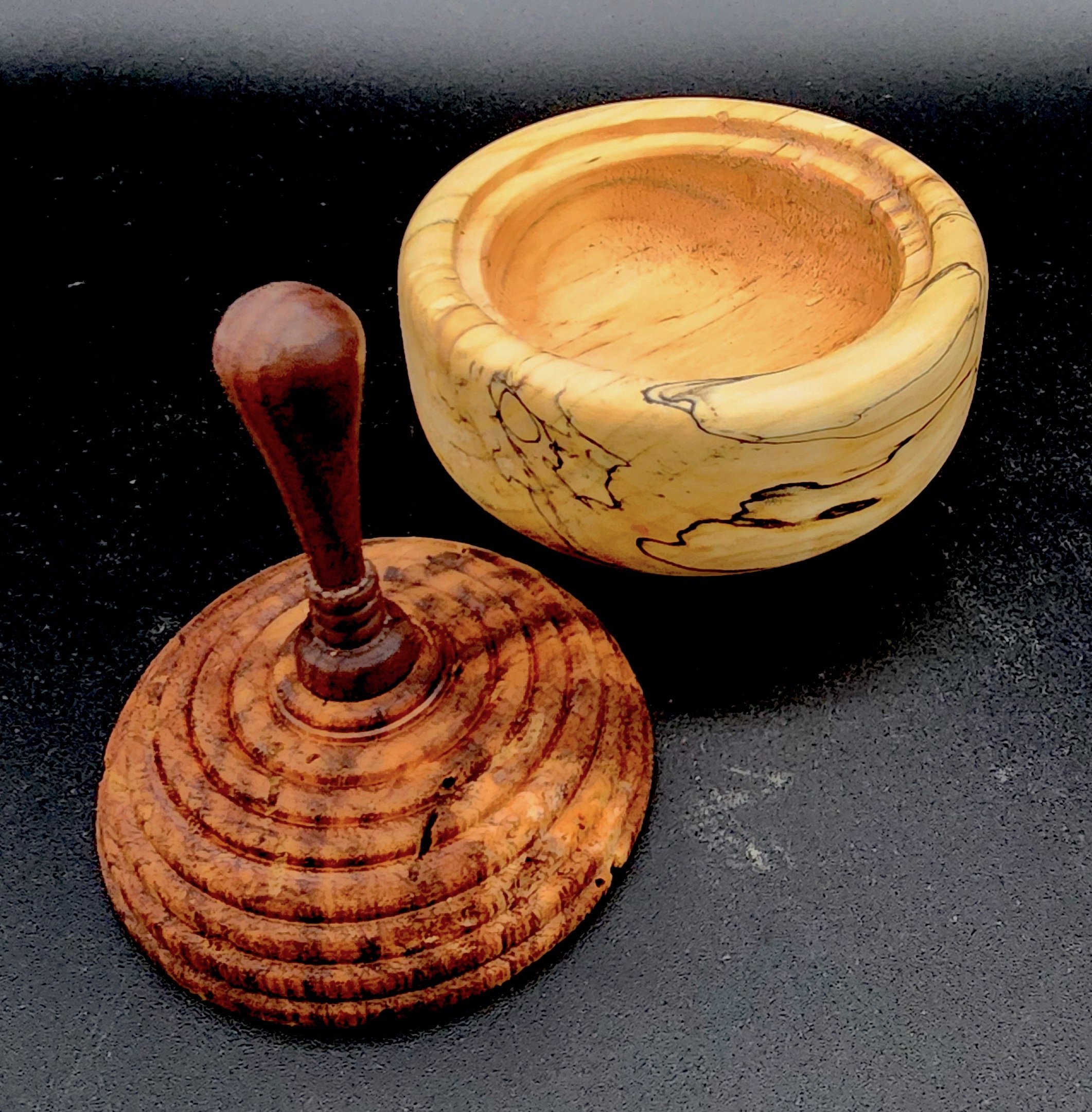 4 x 6 in spalted Maple_American Chestnut root burl and Black Walnut box_open.jpg