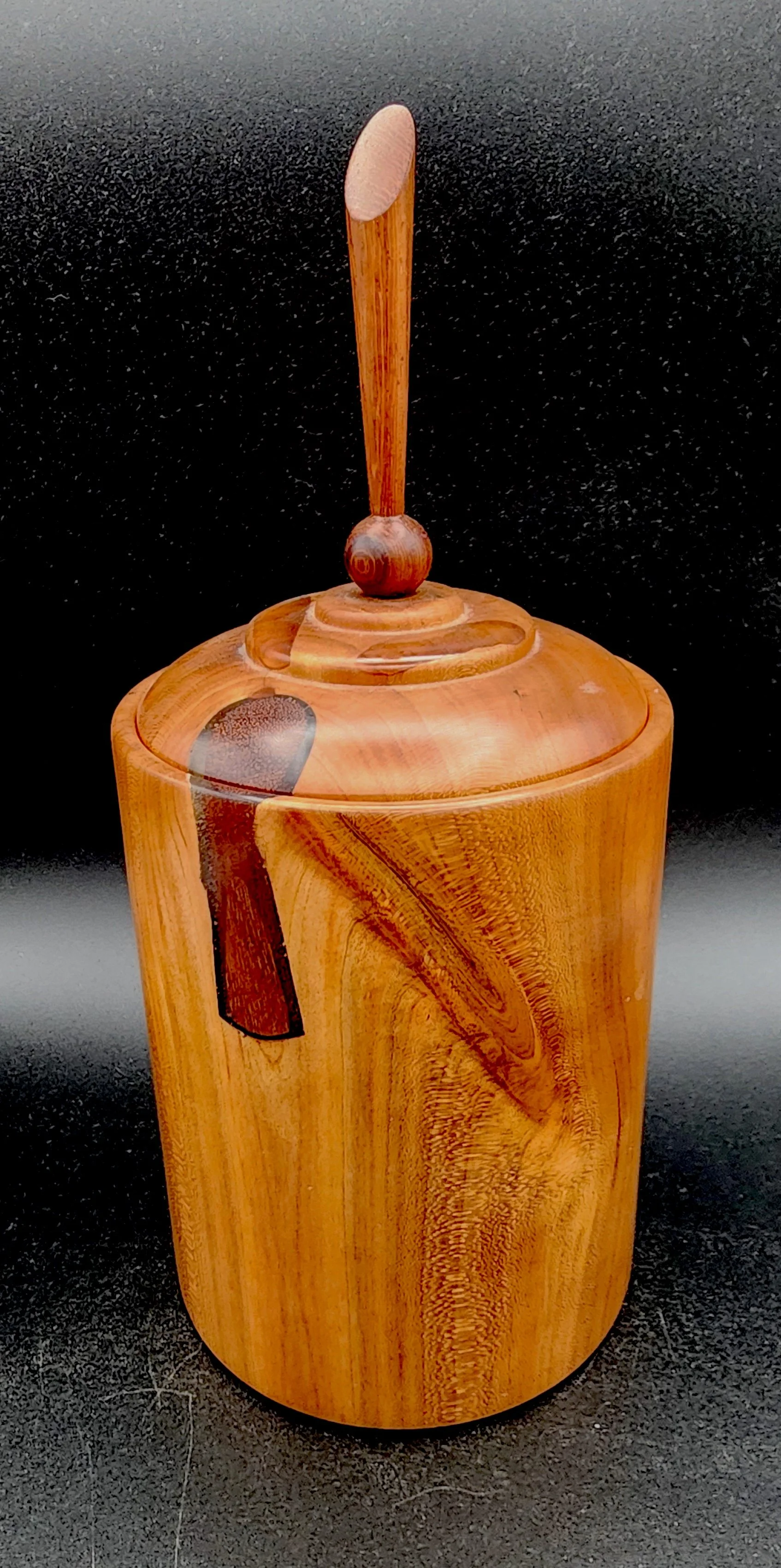 10 in Maple crotchwood_Redheart and resin tiered box_.jpg
