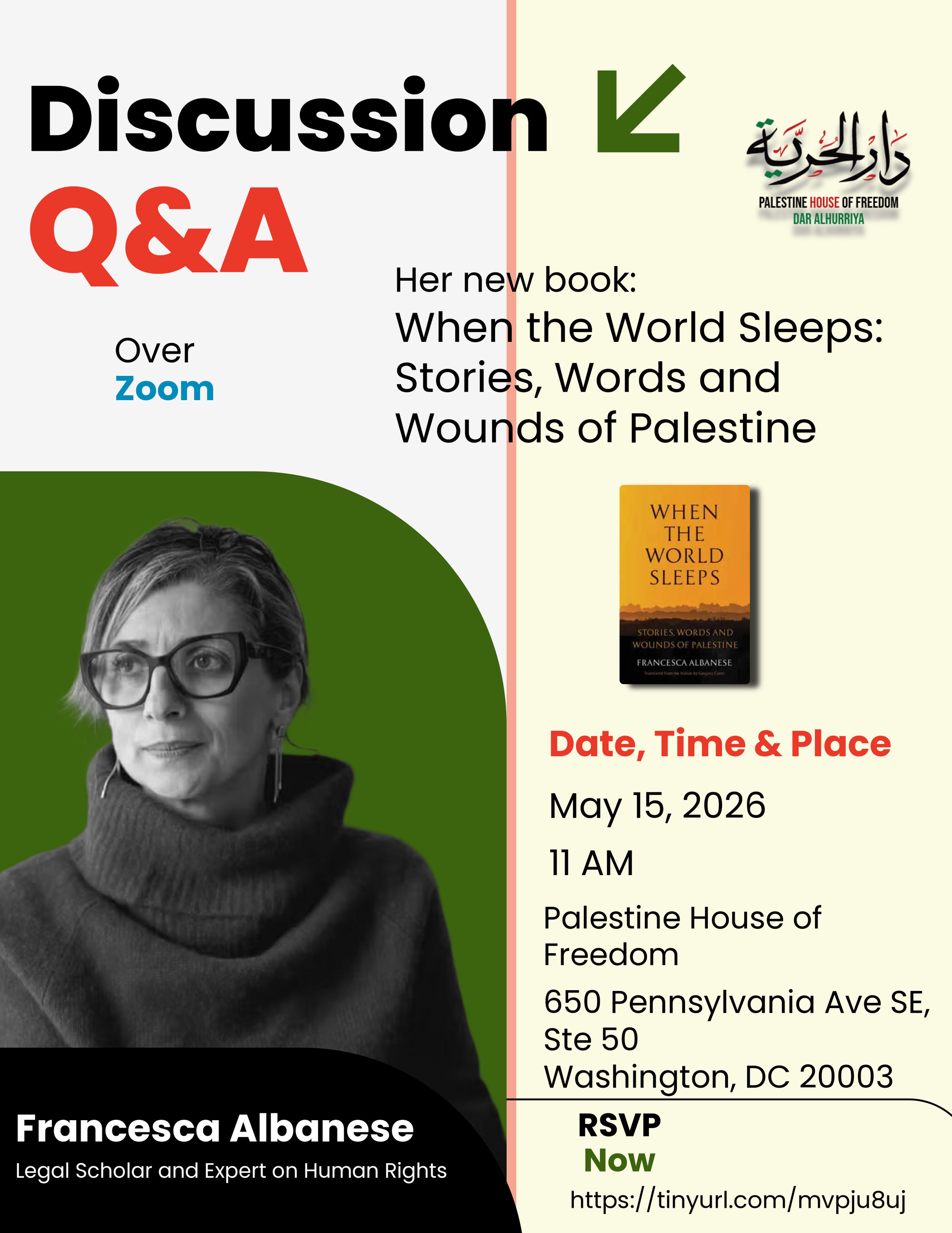 Discussion with Francesca Albanese