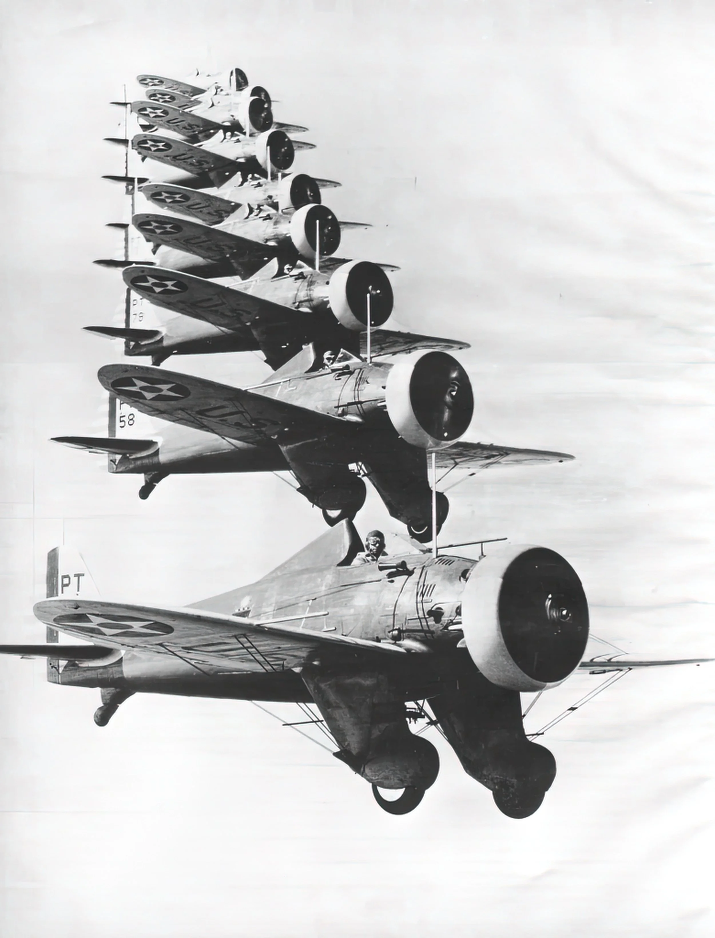P-26 Peashooters over San Francisco Bay, California
