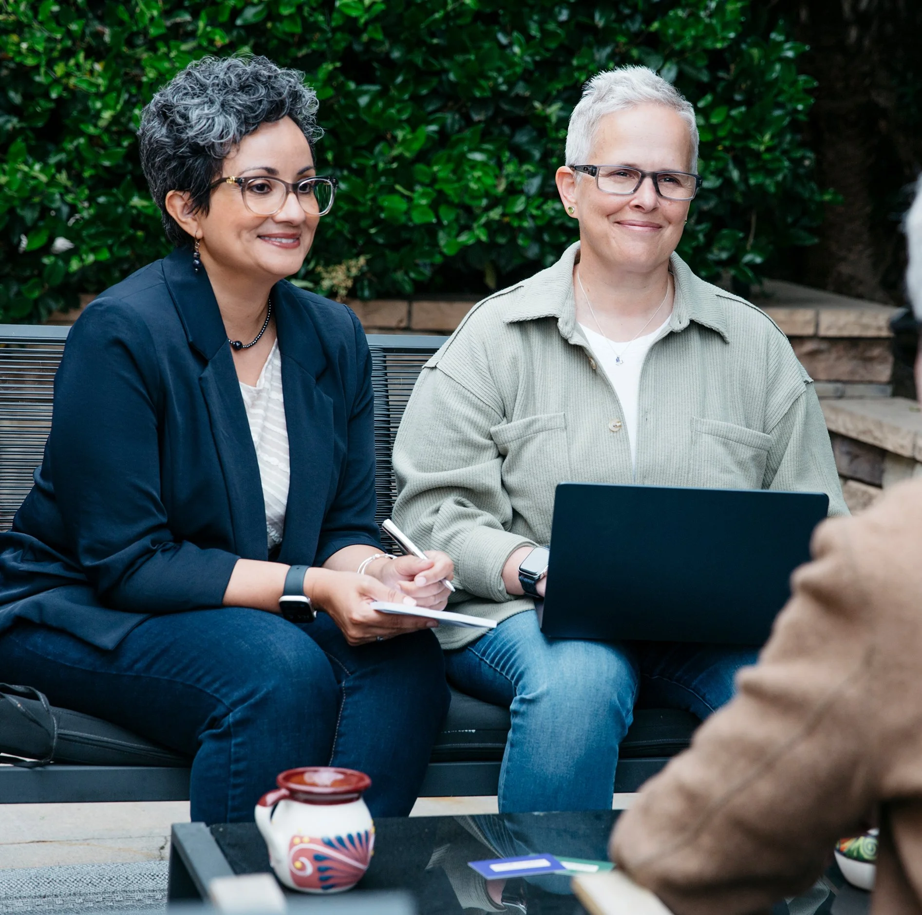 Leadership meeting between the founders and their client