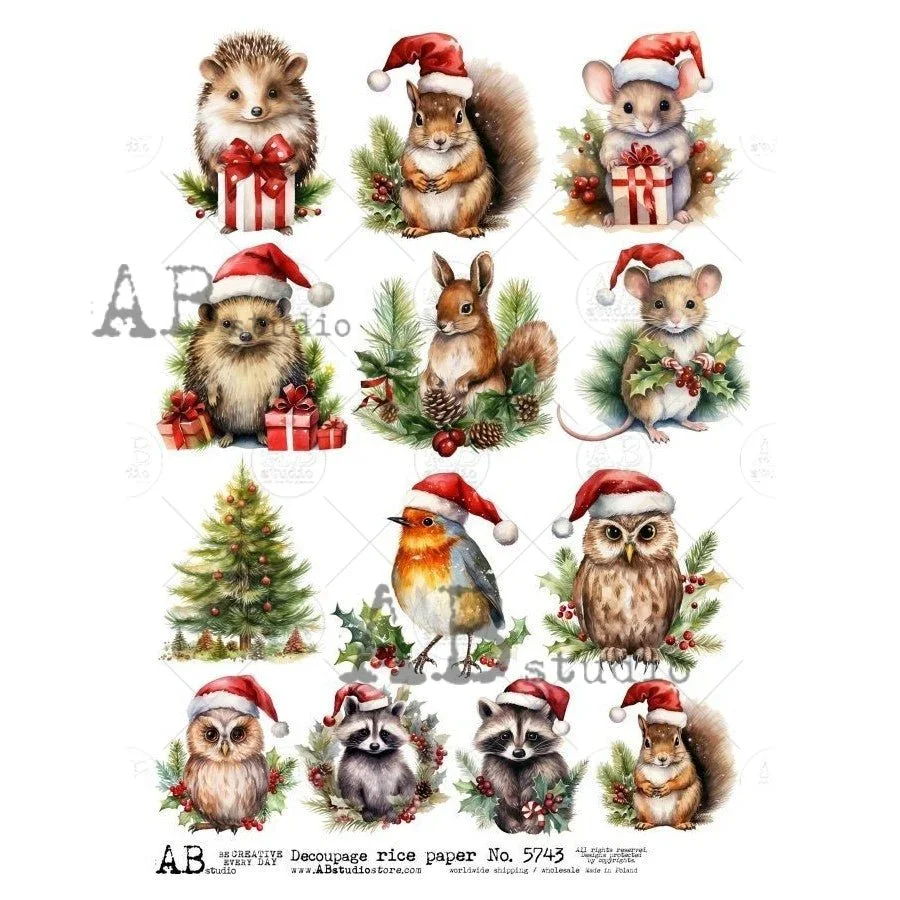 a4-ab-christmas-wild-nimals-rice-paper-5743-1413538.webp