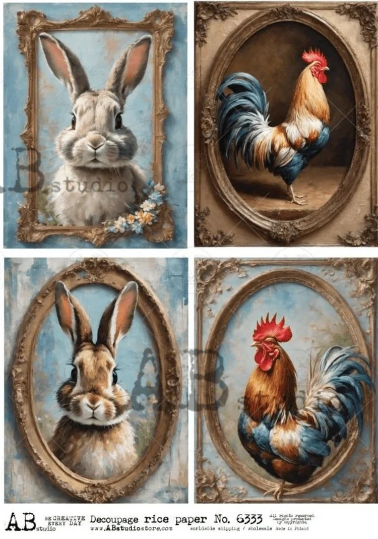 framed bunnynrooster quad.jpg