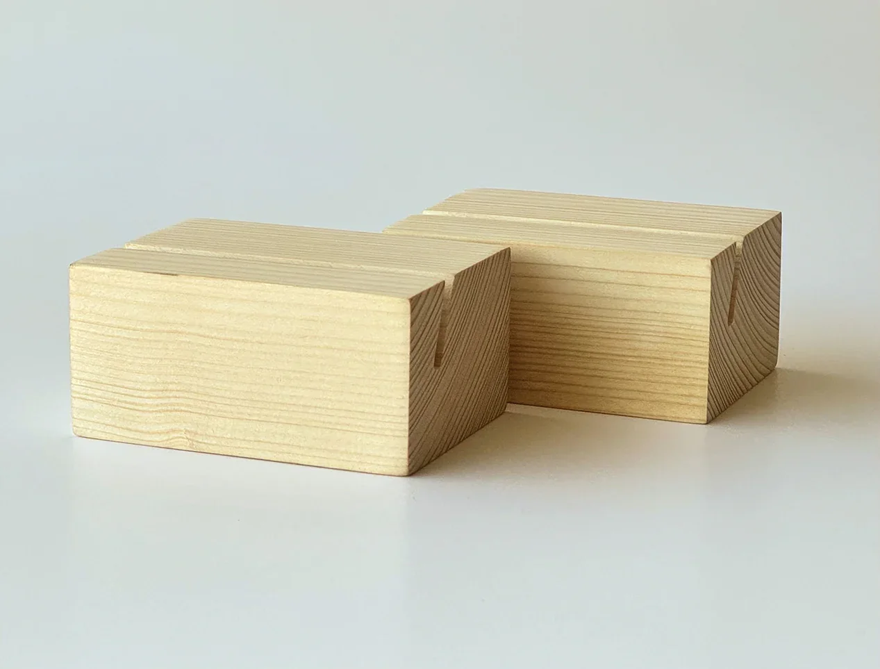 Wood Block Stands Pack of 2 - 2" H × 4" W × 3" D